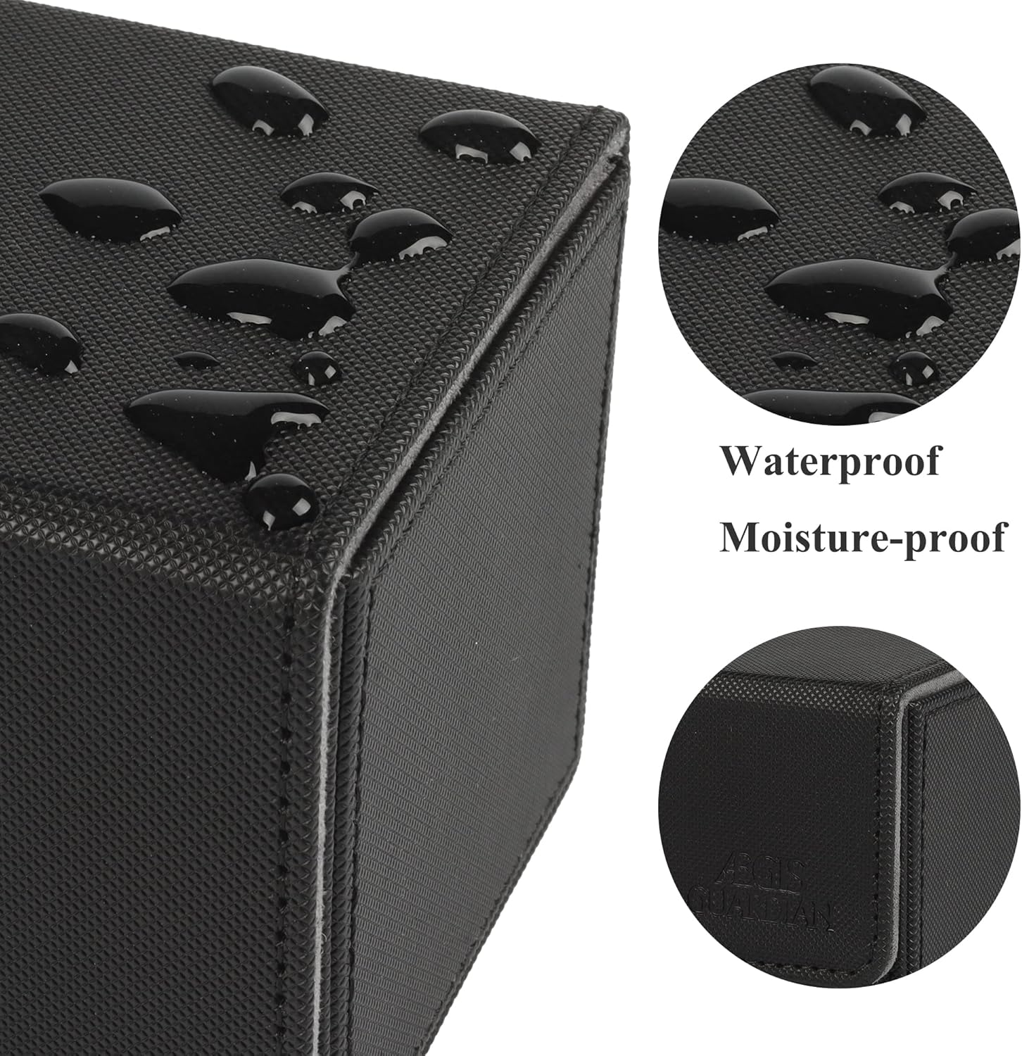 AEGIS GUARDIAN – Caja de cartas para MTG, Commander Deck Box con capacidad para más de 120 tarjetas con funda, soporte de cuero fuerte para tarjetas