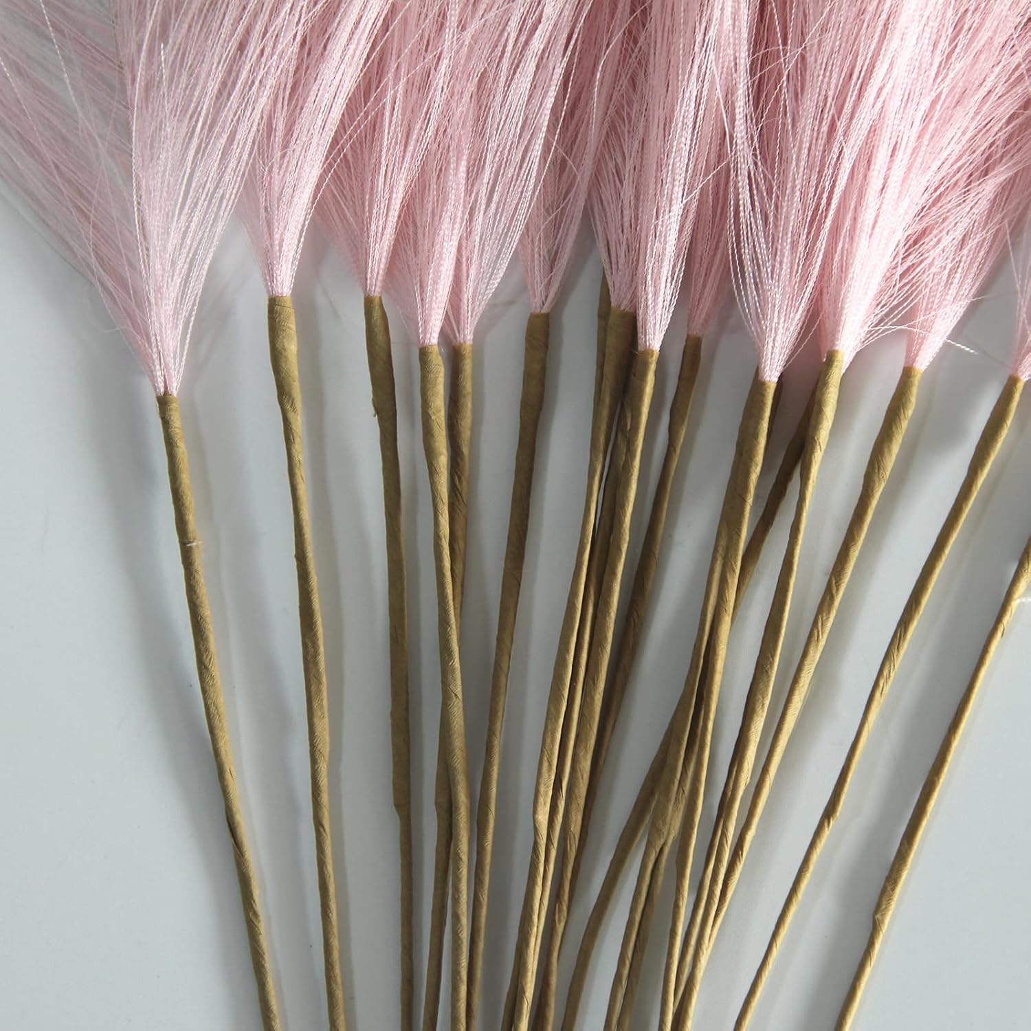 20 piezas de hierba de pampa sintética bohemia, 21 pulgadas, decoración de césped artificial de las pampas para la habitación del hogar (rosa)