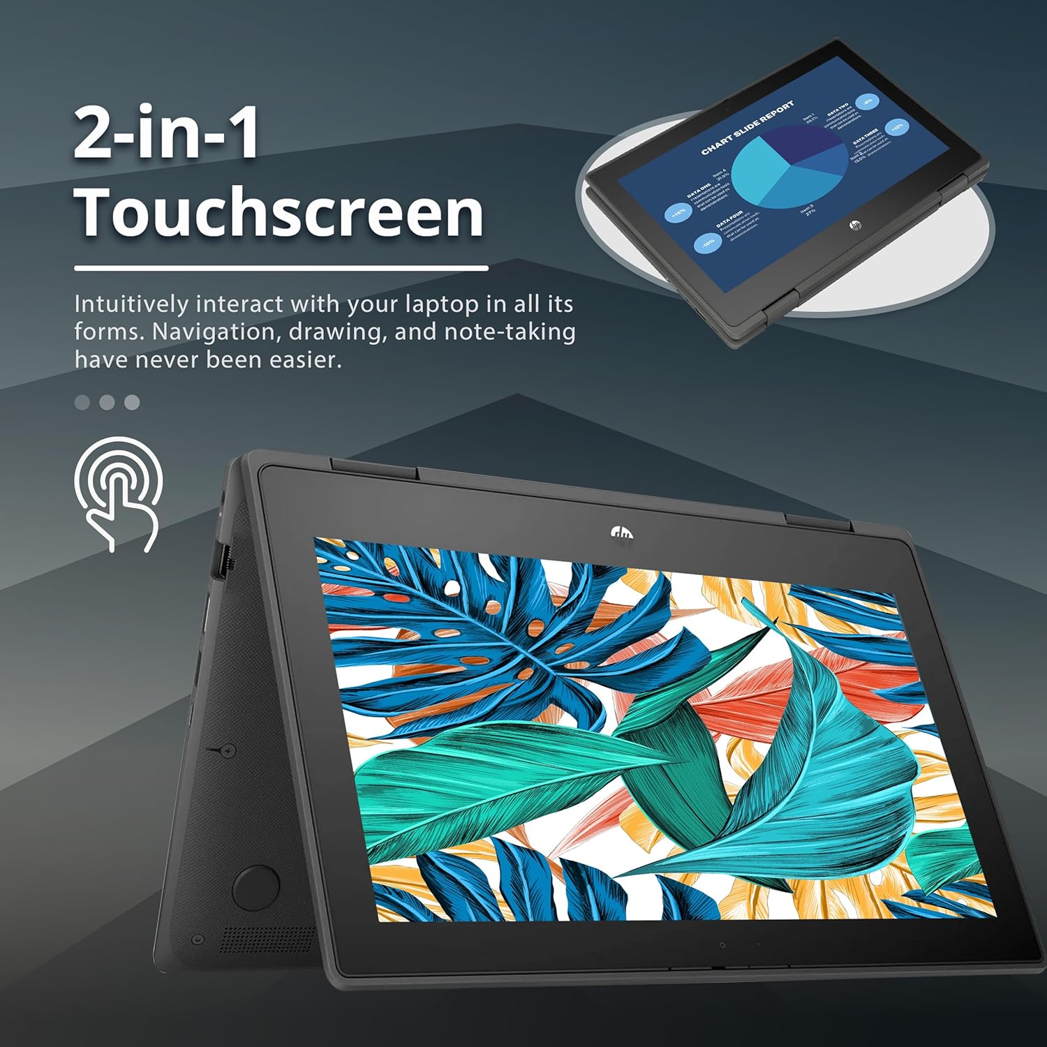 HP ProBook x360 – Computadora portátil HD 2 en 1 con pantalla táctil de 11.6 pulgadas, Intel Celeron N5100 de cuatro núcleos, 4 GB LPDDR4 RAM, 64 GB