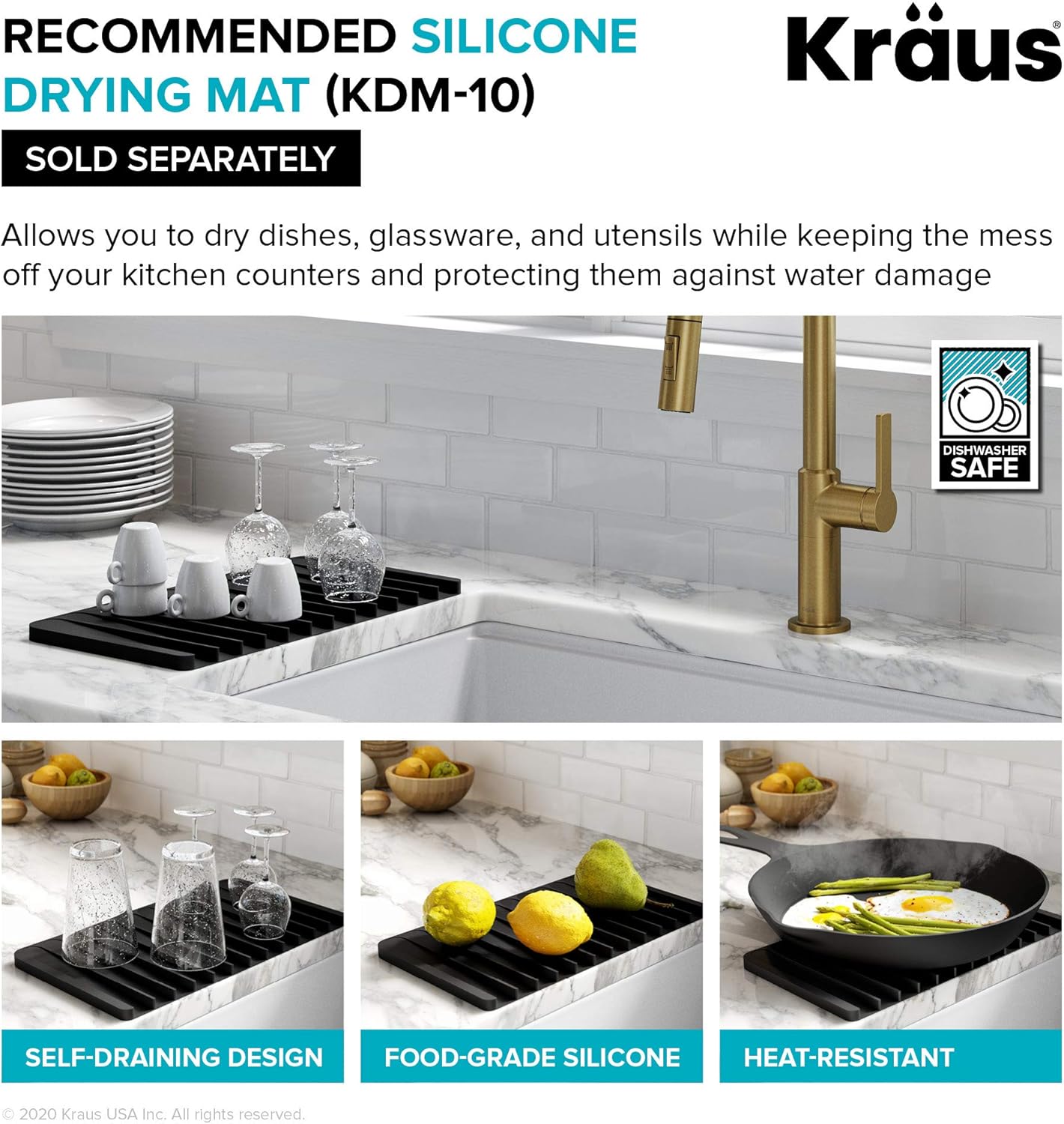 Kraus Standard PRO KHU102-33 – Fregadero de cocina acero inoxidable de 33in y 16g, con doble pila de distribución 50 y 50 para montar bajo encimera