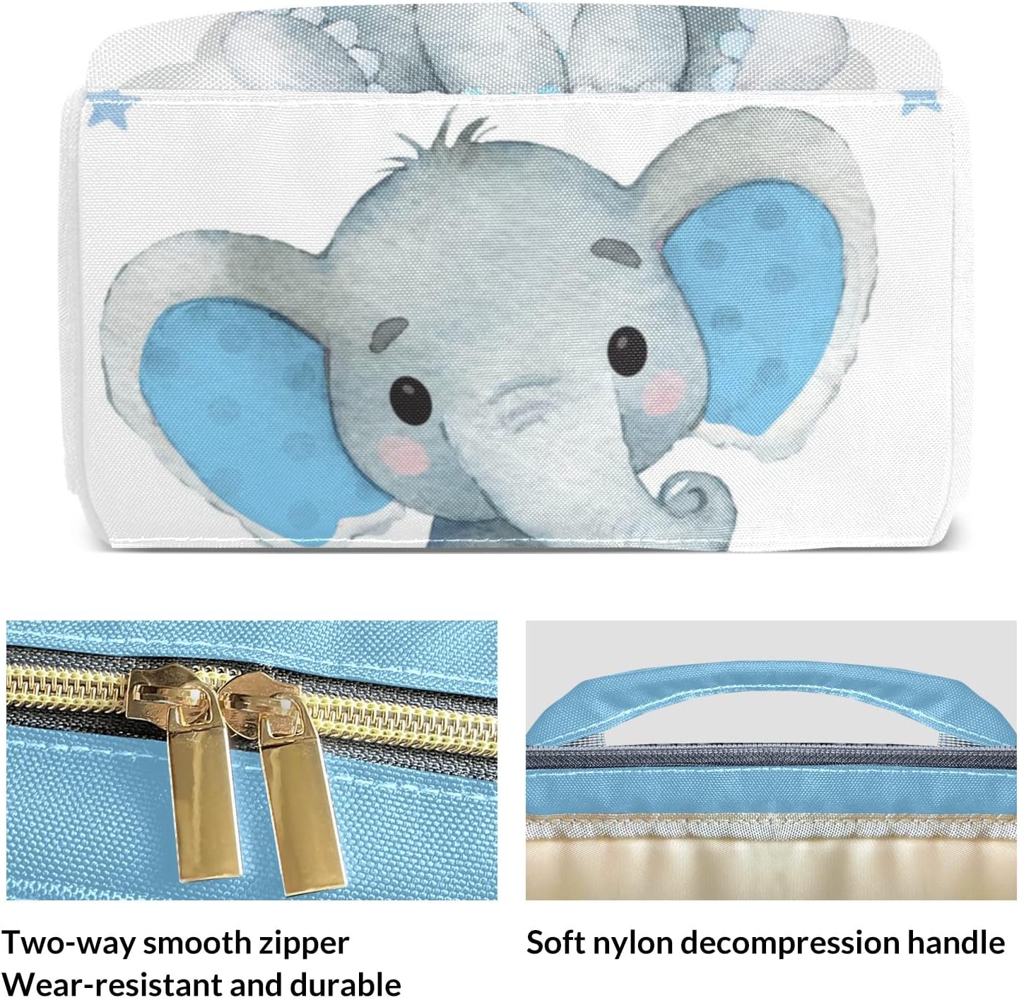 Bolsas de pañales con diseño de elefante y copo de nieve, mochila para mamás y niñas, personalizado 3, Mochilas Daypack