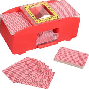 WYZworks BlackRed Casino 2 Deck Automatic Playing Card Shuffler – Battery Operated Electric for Blackjack and Poker Playing Card Games (1-2 Deck, WYZworks BlackRed Casino 2 Deck Automatic Playing Card Shuffler – Battery Operated Electric for Blackjack and Poker Playing Card Games (1-2 Deck,