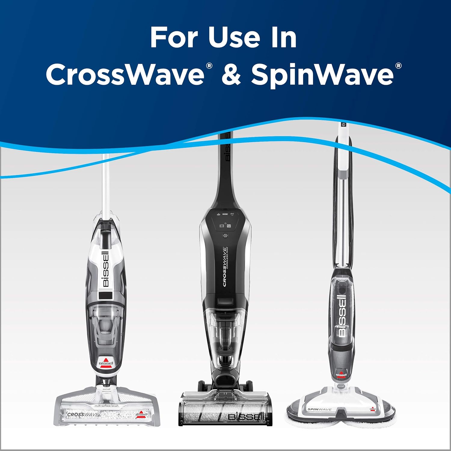 Bissell Crosswave Fórmula de limpieza de suelos de madera, 32 onzas, 1929, 32 onzas líquidas (paquete de 2), rojo