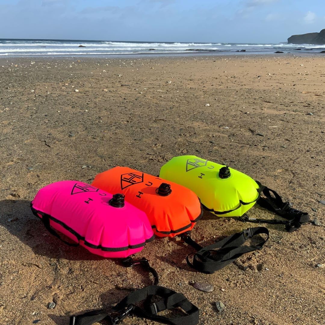 HUT Boya de natación bolsa seca  Flotador de seguridad de natación favorito del Reino Unido y bolsa seca hermética para nadadores de aguas abiertas,