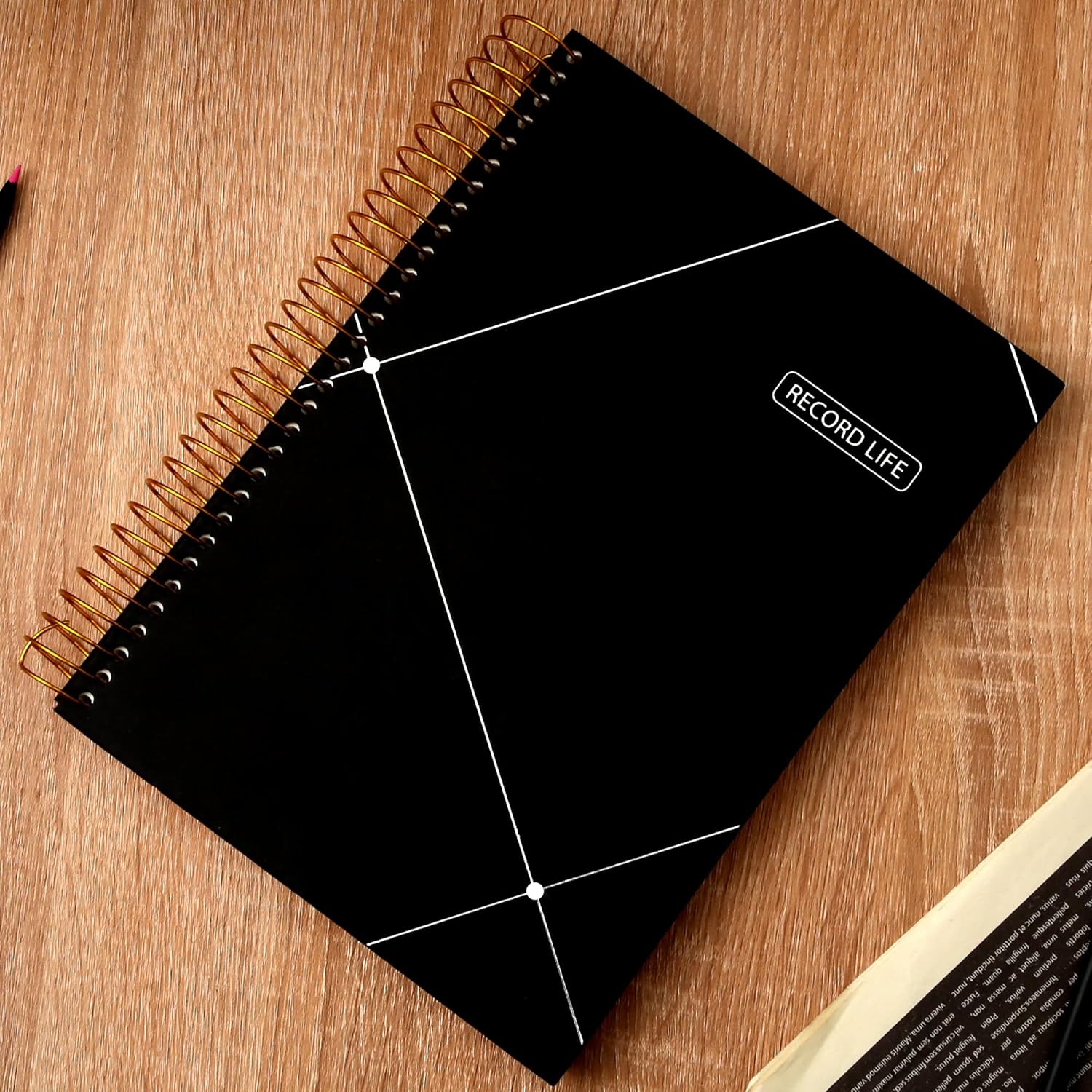 Yoment Cuaderno de papel cuadriculado en espiral de 8 x 10 pulgadas, cuaderno de espiral grande de tapa dura, 300 páginas, cuaderno gráfico,