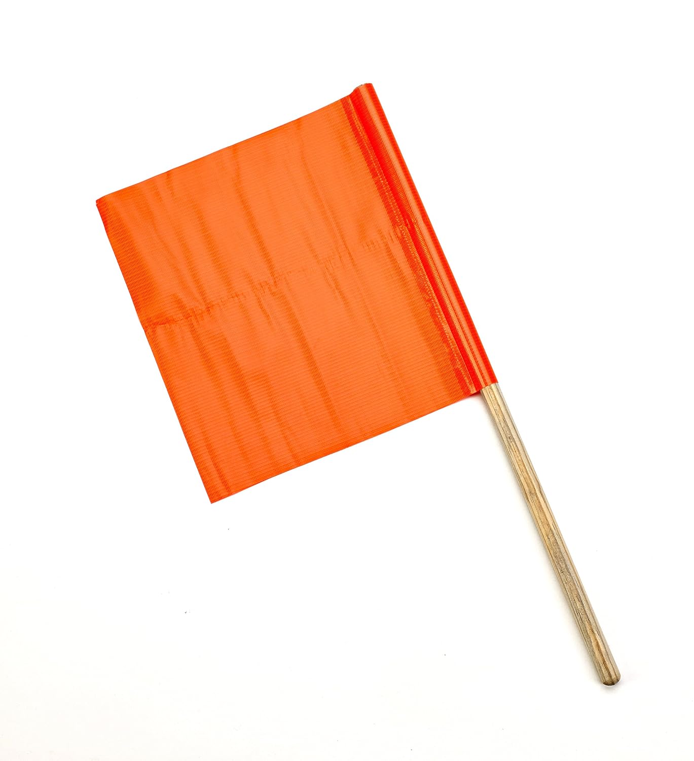 Mutual Industries Banderas de seguridad de vinilo para carretera, 3 capas reforzadas, paquete de 10