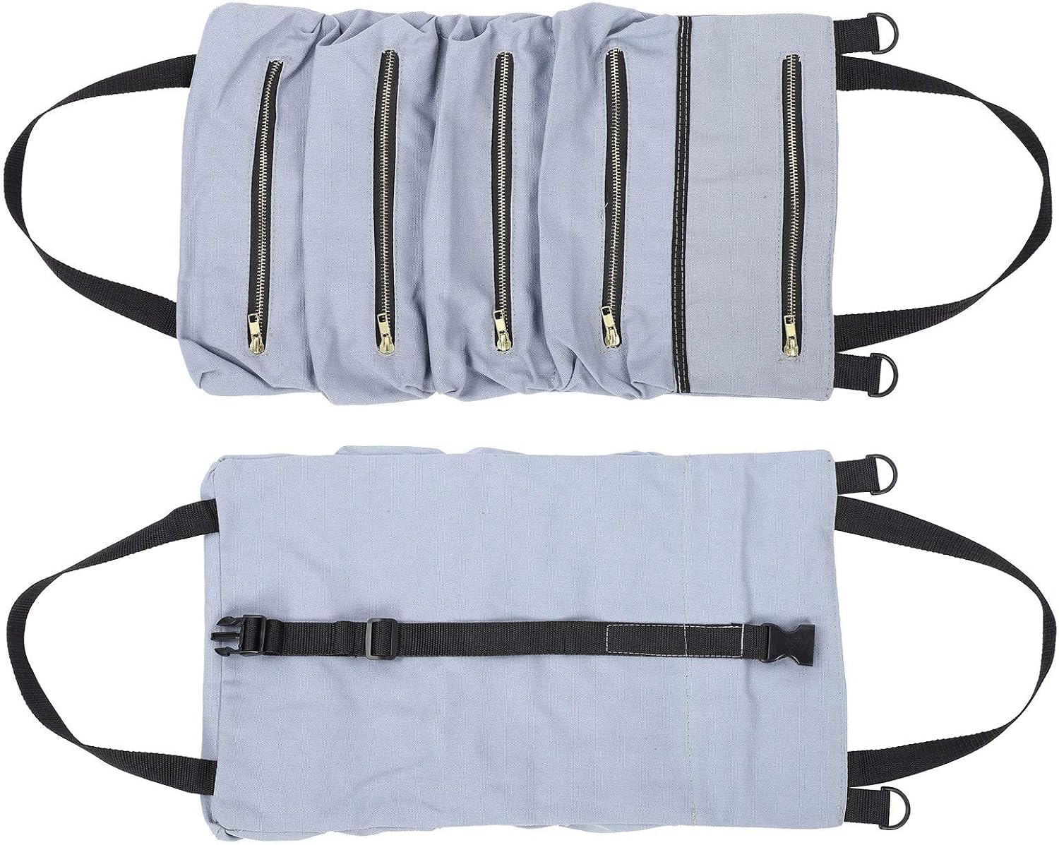 Bolsa organizadora de herramientas, bolsa de almacenamiento, lona portátil resistente para electricistas para jardineros, mecánicos de automóviles,