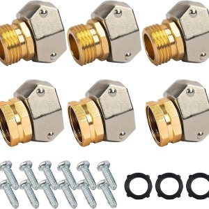 NEROSUN Kit de reparación de manguera de jardín resistente, 3 juegos de manguera de zinc y aluminio, accesorios de reparación de manguera de agua NEROSUN Kit de reparación de manguera de jardín resistente, 3 juegos de manguera de zinc y aluminio, accesorios de reparación de manguera de agua