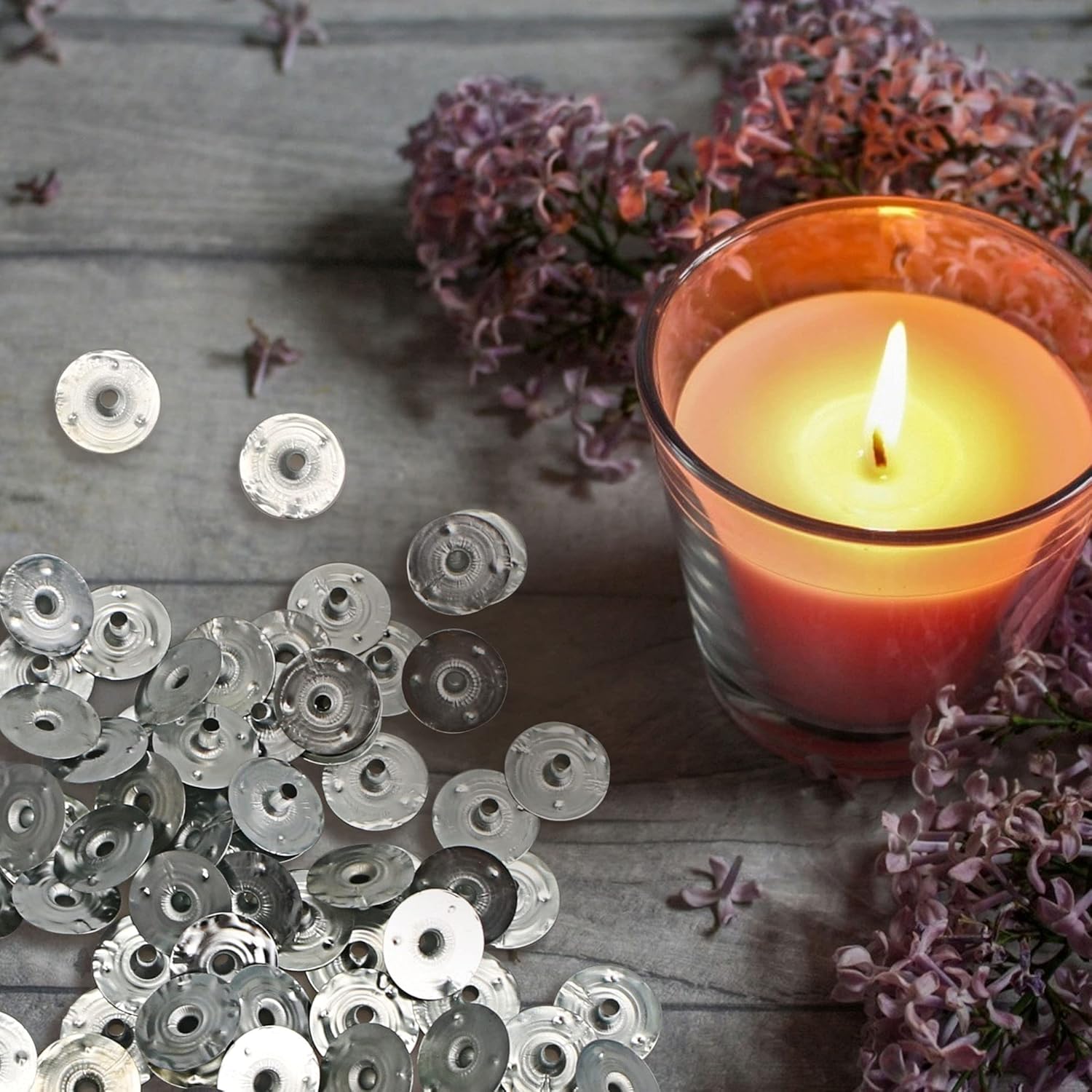 MILIVIXAY Pestañas de mecha para velas, 400 pestañas multiusos de 2 tamaños, 0.787 in, 0.472 in, perfectas para una amplia variedad de mechas, velas