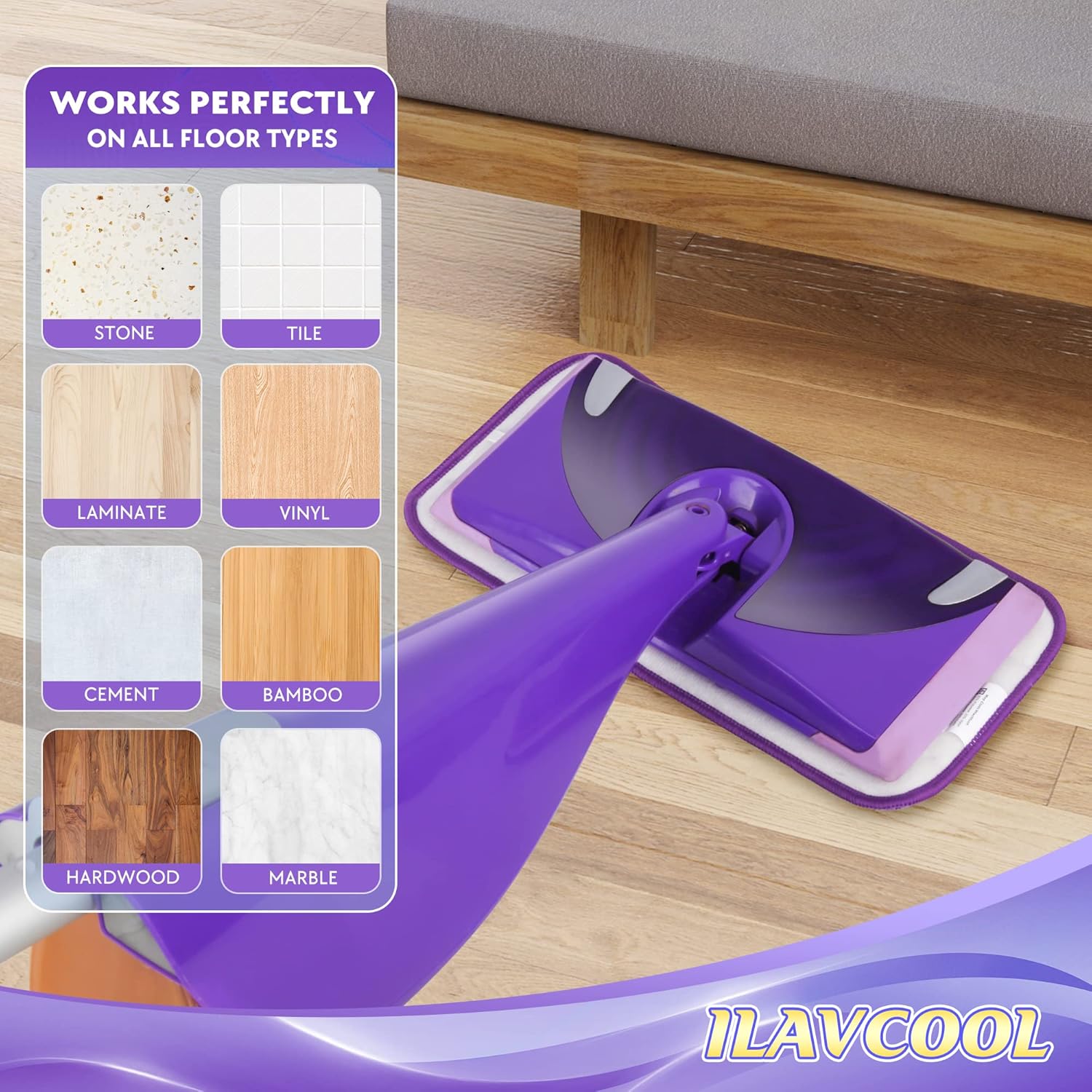 Paquete de 6 almohadillas reutilizables para trapeador compatibles con trapeador Swiffer Wet Jet, almohadillas de recambio de almohadillas de