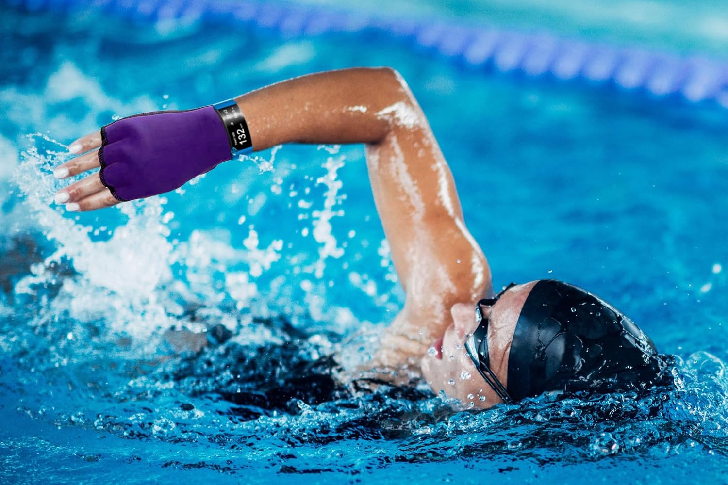 Guantes de natación con malla acuática  Aumenta el fitness y el entrenamiento, remos de resistencia para hombres, mujeres y niños  Mejora la