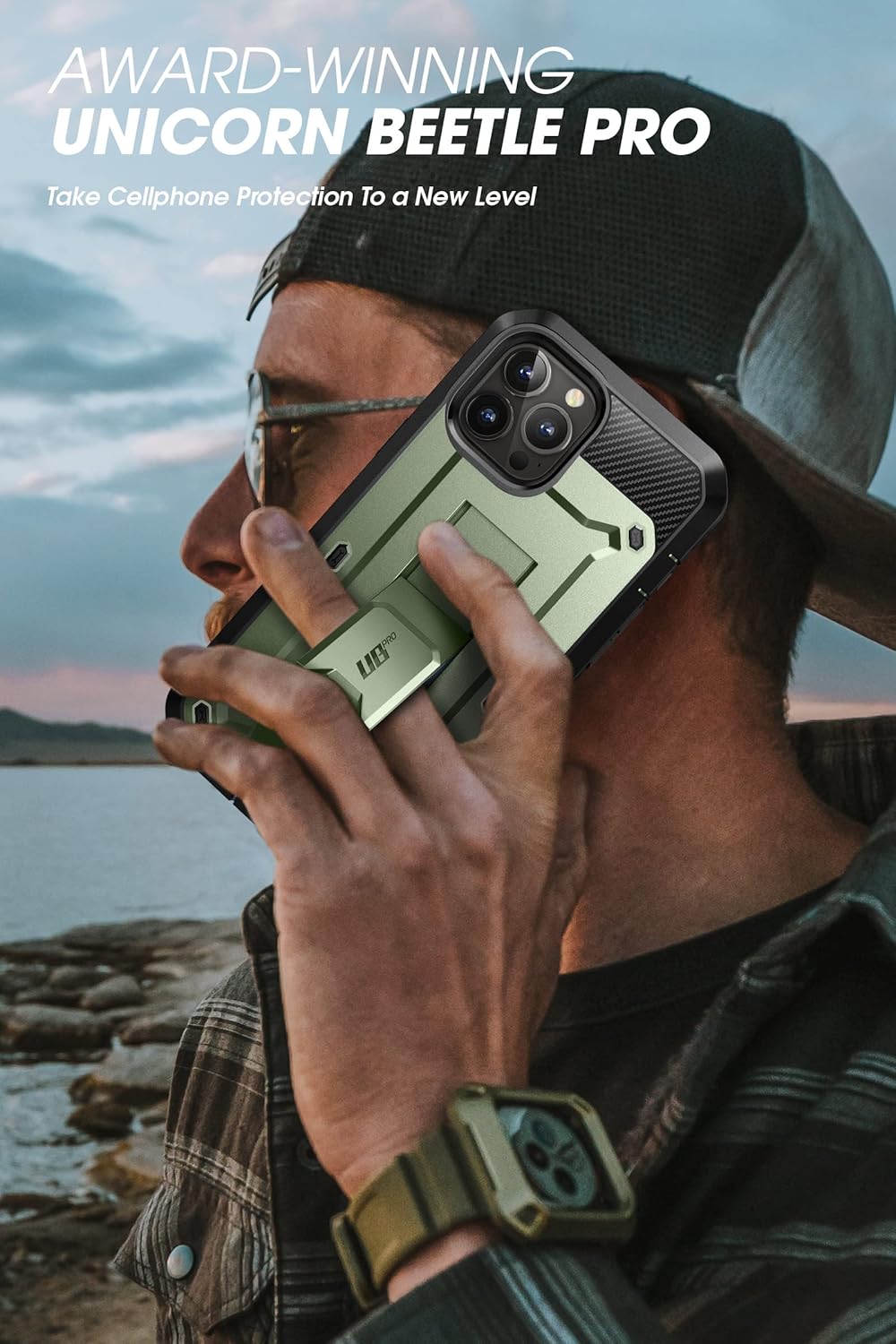 SUPCASE Unicorn Beetle Pro Series – Funda para iPhone 13 Pro Max (versión 2021) de 6.7 pulgadas, protector de pantalla integrado de cuerpo completo,
