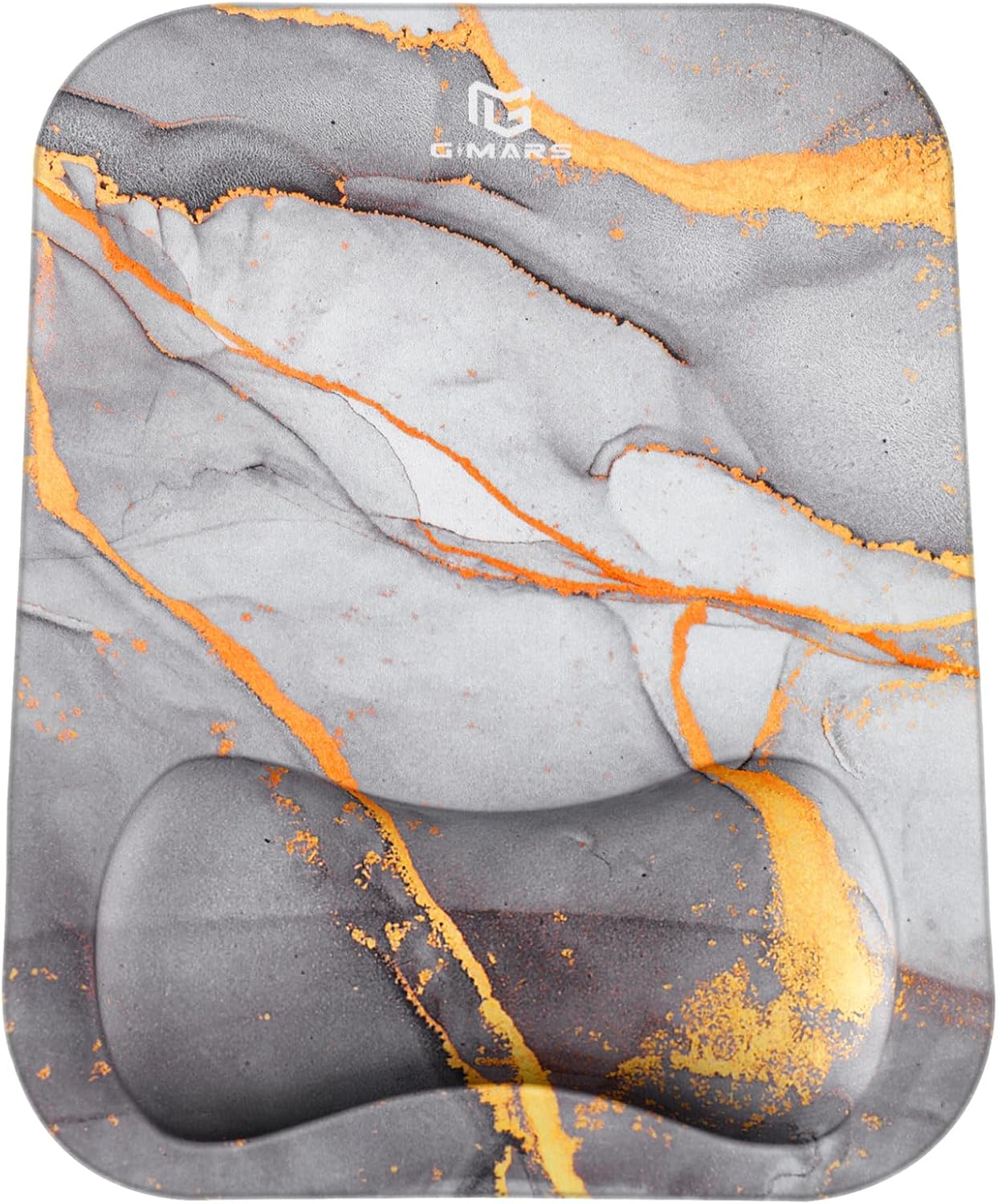 Gimars Alfombrilla de mouse ergonómica de espuma viscoelástica de fibra superfina y grande con reposamuñecas, alfombrilla de mouse con base