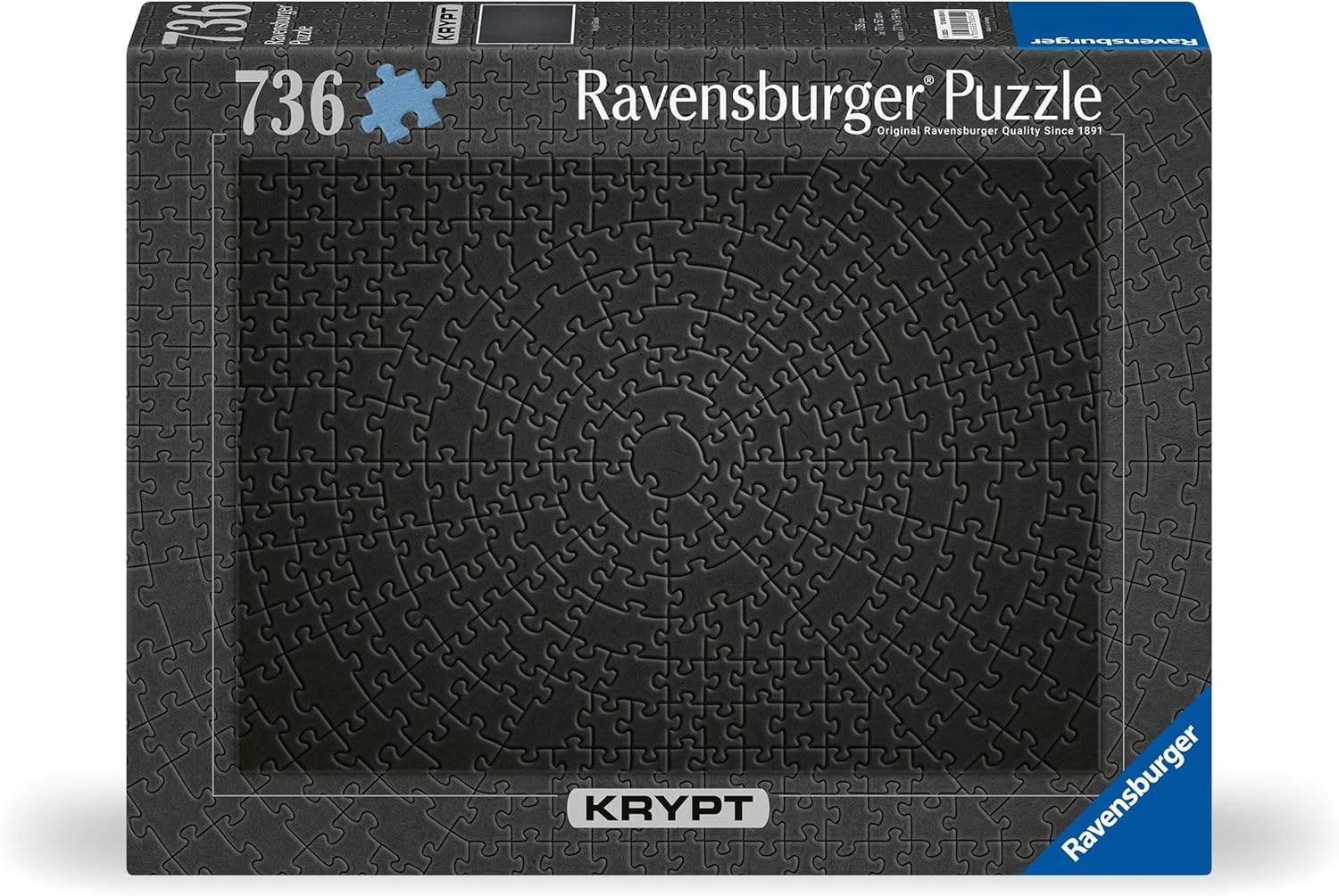 Ravensburger Krypt 12000054 – Rompecabezas de desafío negro de 736 piezas para adultos, herramientas hechas a mano, fabricado en Alemania, cada