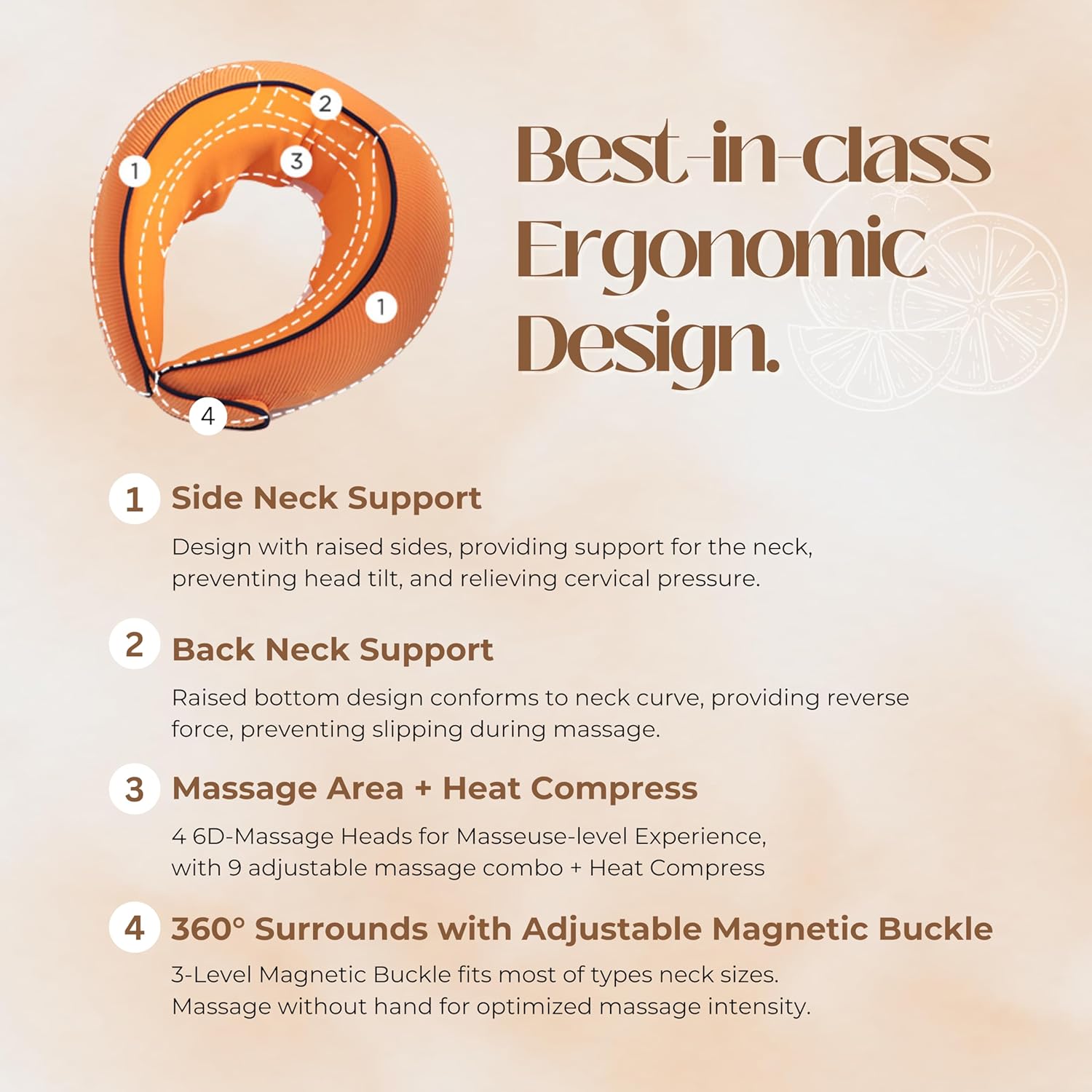7C Neck Massager Shiatsu with Heat – Cervical Pillow Deep Tissue Kneading for Back – Rechargeable Cordless 3D Kneading Massage Cushion Relieve