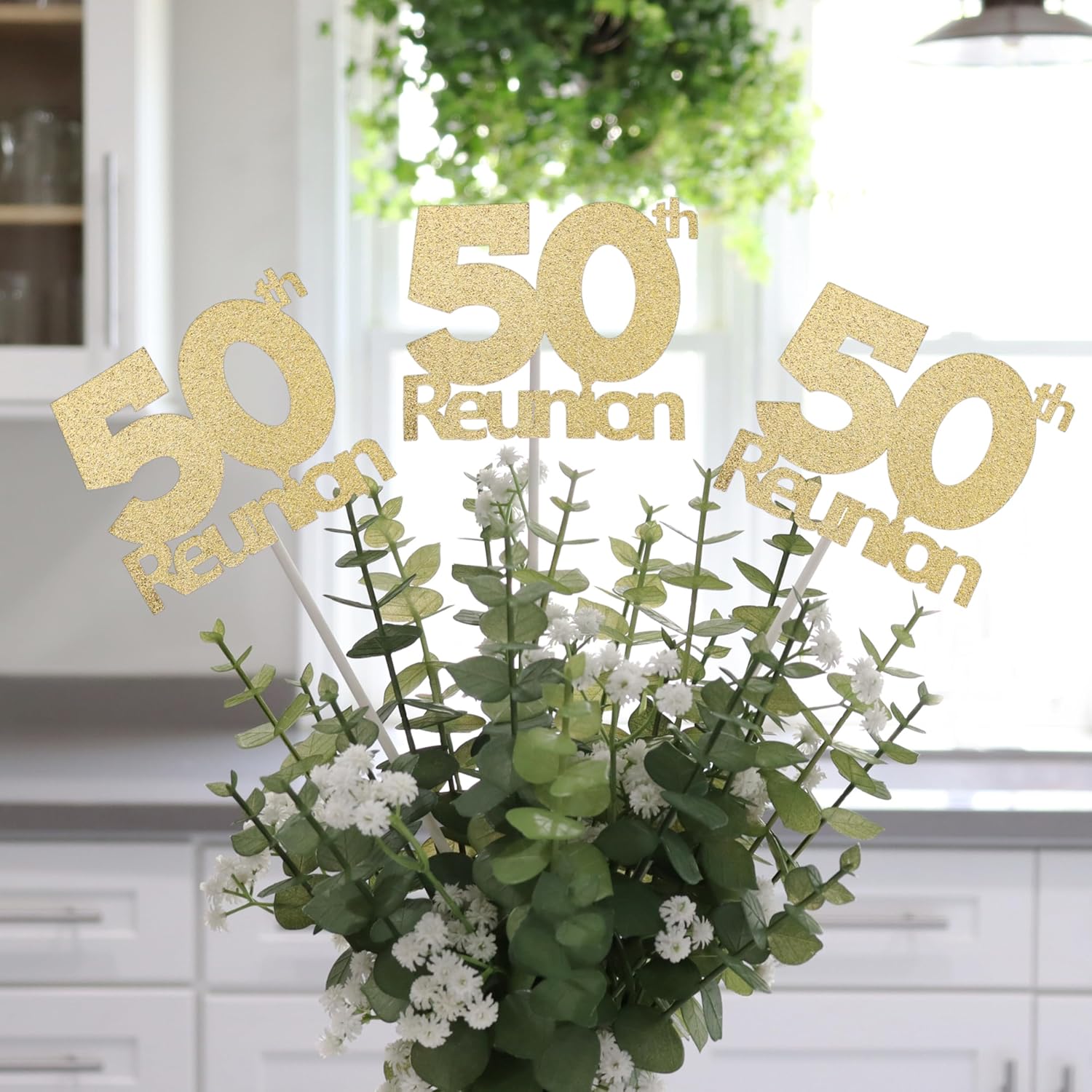 50th High School Reunion Decorations, 1974 Reunion Table Centerpiece Sticks, 50 Year Class Reunion Centerpiece, 3 per Pack by ZeeBestCelebrations