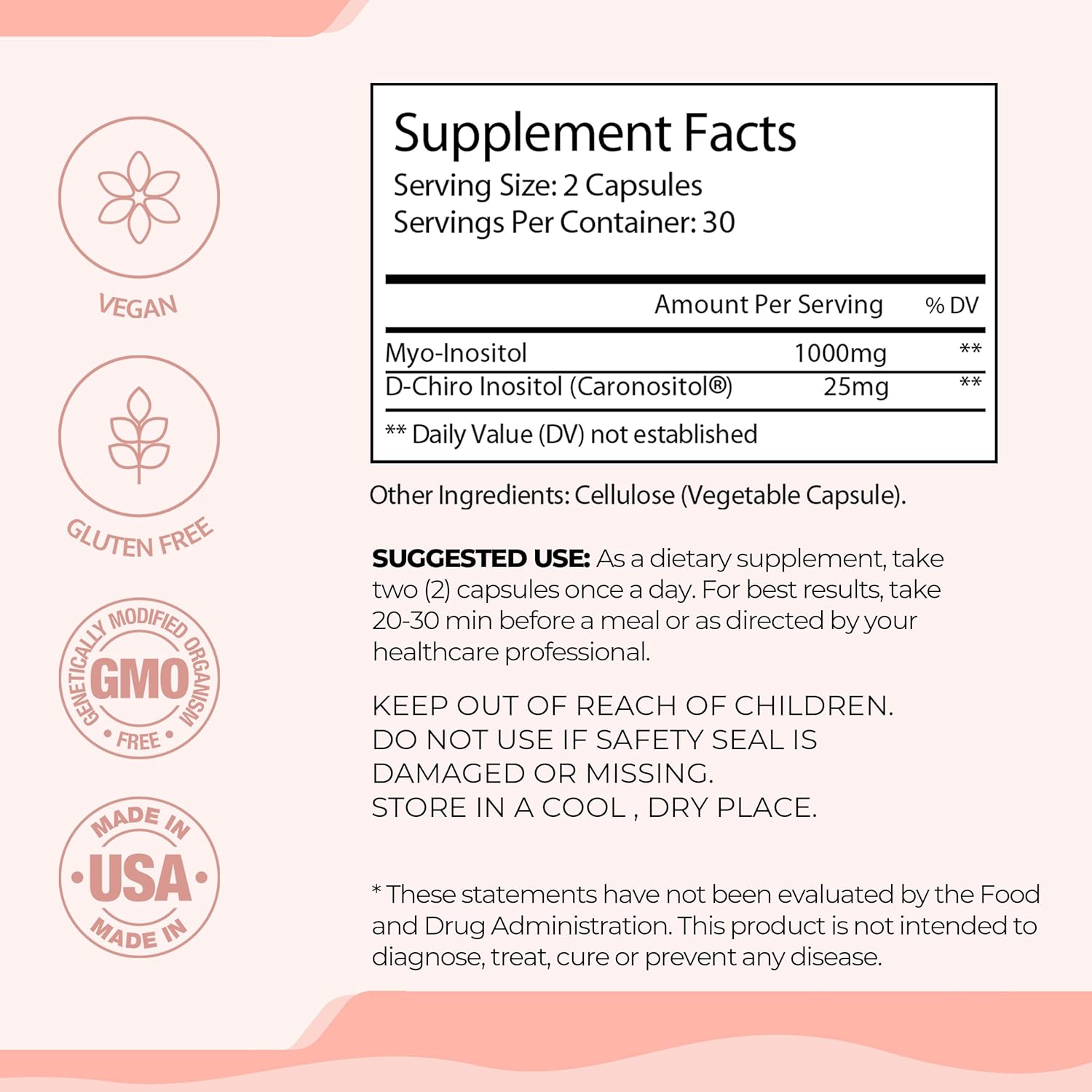 Pure Moxies Mio-inositol y D-quiro-inositol, suplemento de fertilidad SOP, relación 401, promueve el equilibrio hormonal y la función ovárica,