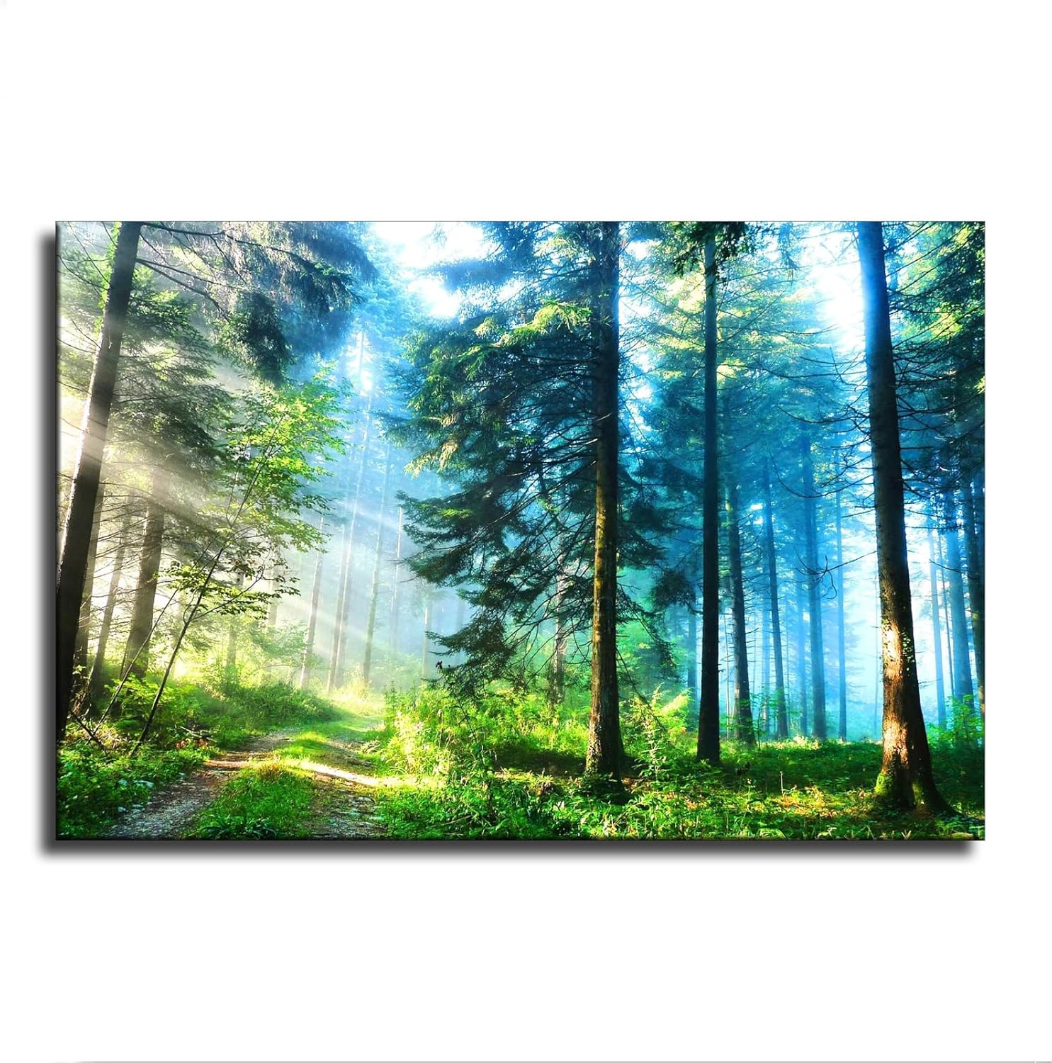 Póster de paisaje de naturaleza de bosque verde, pintura decorativa, pósteres de pared e impresión artística moderna para decoración de dormitorio