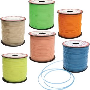 Rexlace – Cordones planos de plástico, sin látex, no tóxicos, mezcla de colores brillantes, mezcla de 6 colores surtidos, 332 pies de ancho x 132 Rexlace – Cordones planos de plástico, sin látex, no tóxicos, mezcla de colores brillantes, mezcla de 6 colores surtidos, 332 pies de ancho x 132