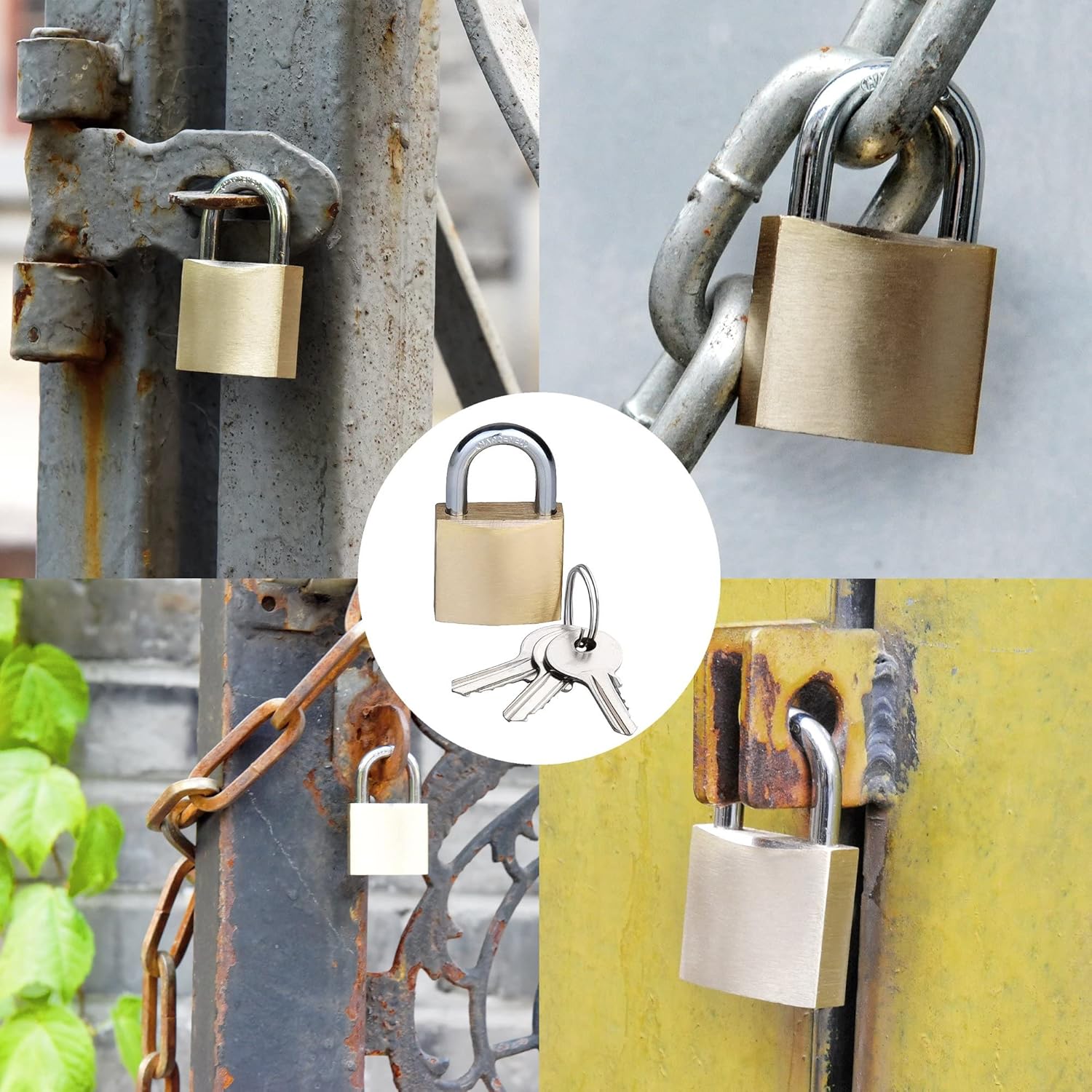 Sepox – Candado de bronce sólido con llave