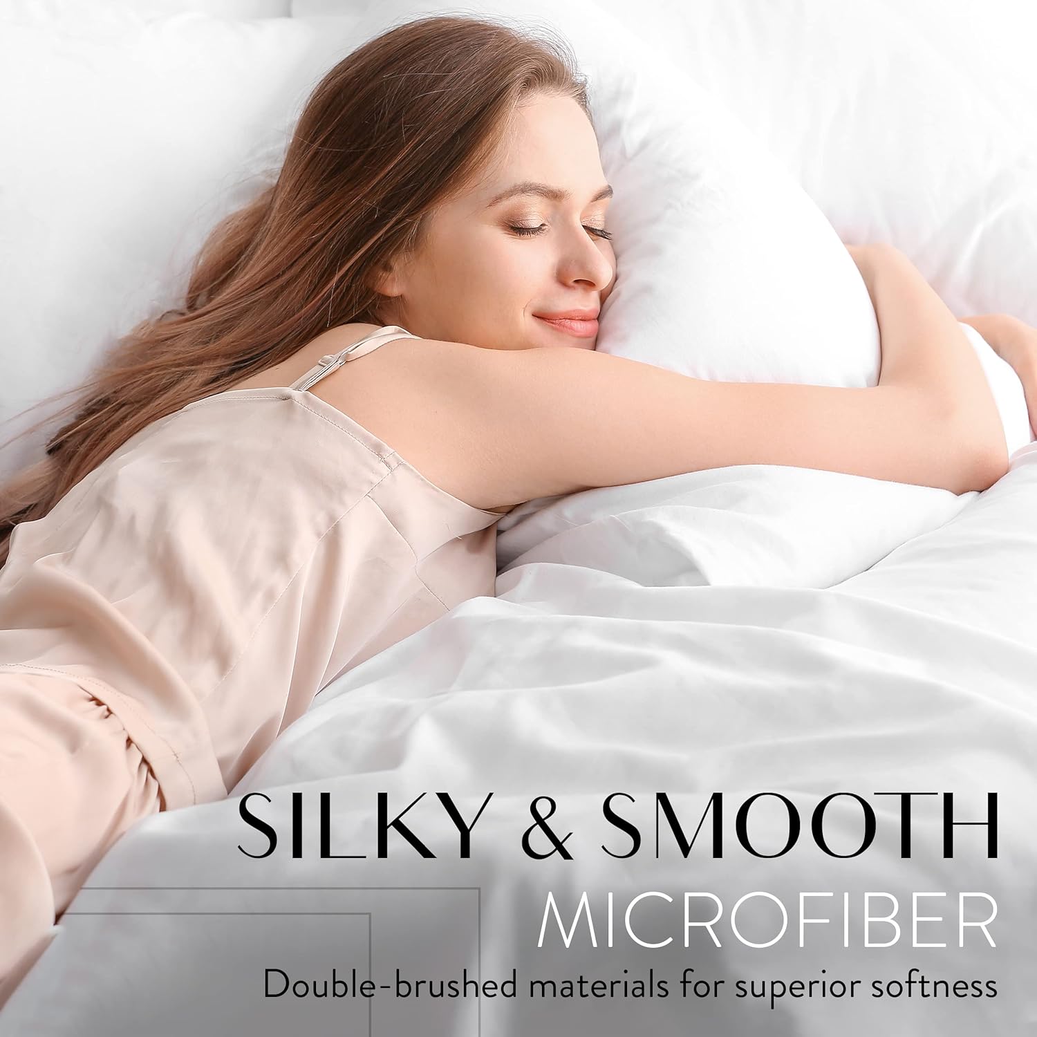 Danjor Linens Juego de sábanas tamaño individual, ropa de cama esencial de lujo para hotel, juego de ropa de cama suave y fundas de almohada de 4