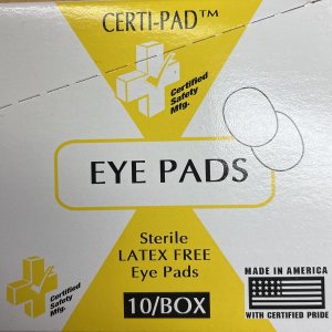 Almohadillas para los ojos CertiPad de seguridad certificadas, sin látex, estériles 10 cajas Almohadillas para los ojos CertiPad de seguridad certificadas, sin látex, estériles 10 cajas