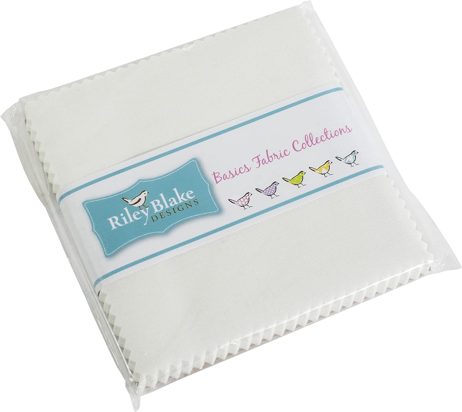 RILEY BLAKE DESIGNS Paquete apilador de 5 pulgadas, confeti de algodón blanco roto