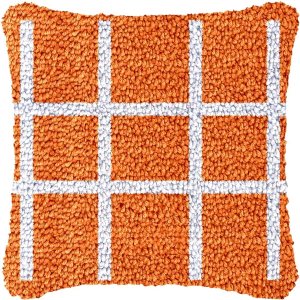 Kit de ganchos de pestillo Funda de almohada Naranja Patrón de baloncesto Impreso Cojín de lona de hilo de ganchillo costura Kit de pestillo de Kit de ganchos de pestillo Funda de almohada Naranja Patrón de baloncesto Impreso Cojín de lona de hilo de ganchillo costura Kit de pestillo de