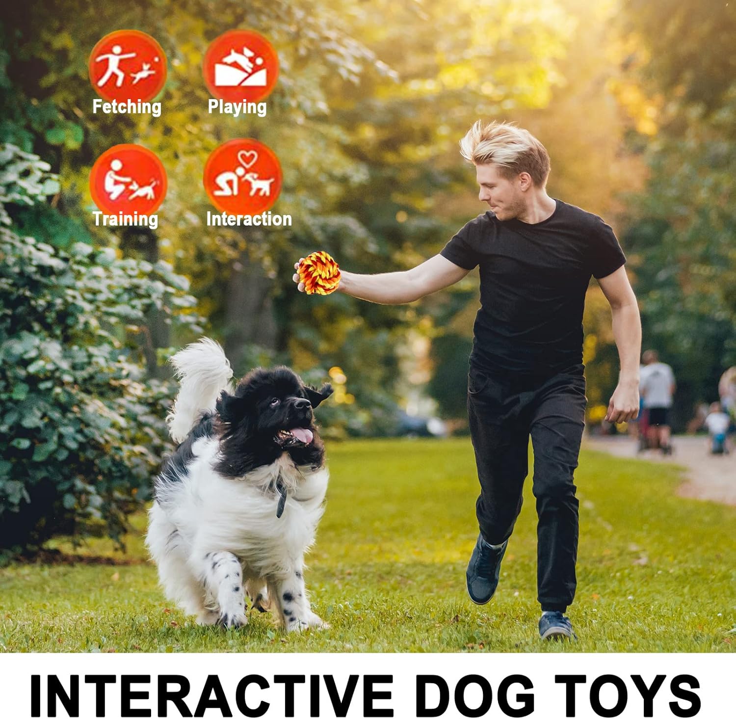 Juguetes masticables para perros grandes para masticadores agresivos, paquete de 6 bolas de perro casi indestructibles para perros grandes, juguete