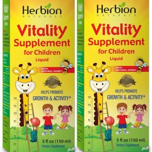 Herbion Naturals Suplemento Vitality para niños  Promueve el crecimiento y el apetito  Alivia la fatiga  Mejora el rendimiento mental y físico  5 Herbion Naturals Suplemento Vitality para niños  Promueve el crecimiento y el apetito  Alivia la fatiga  Mejora el rendimiento mental y físico  5