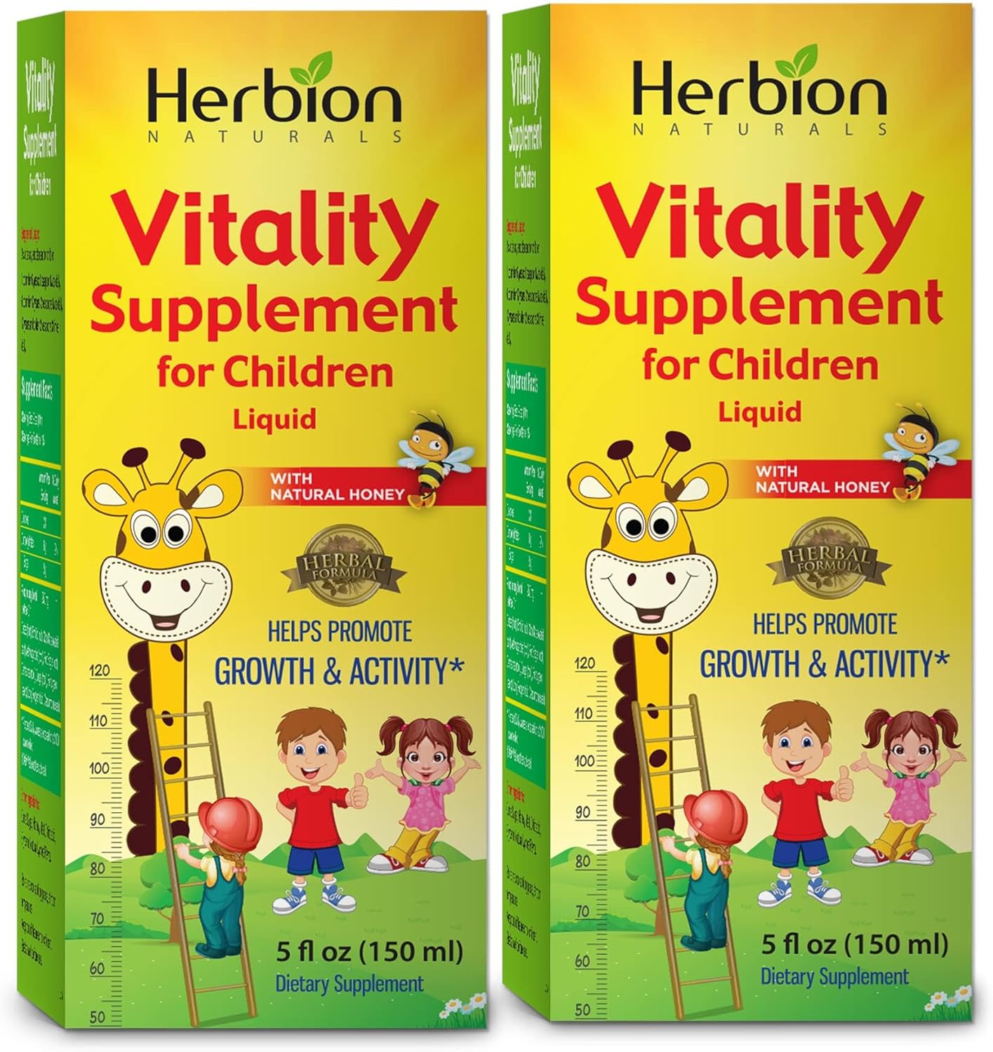 Herbion Naturals Suplemento Vitality para niños  Promueve el crecimiento y el apetito  Alivia la fatiga  Mejora el rendimiento mental y físico  5