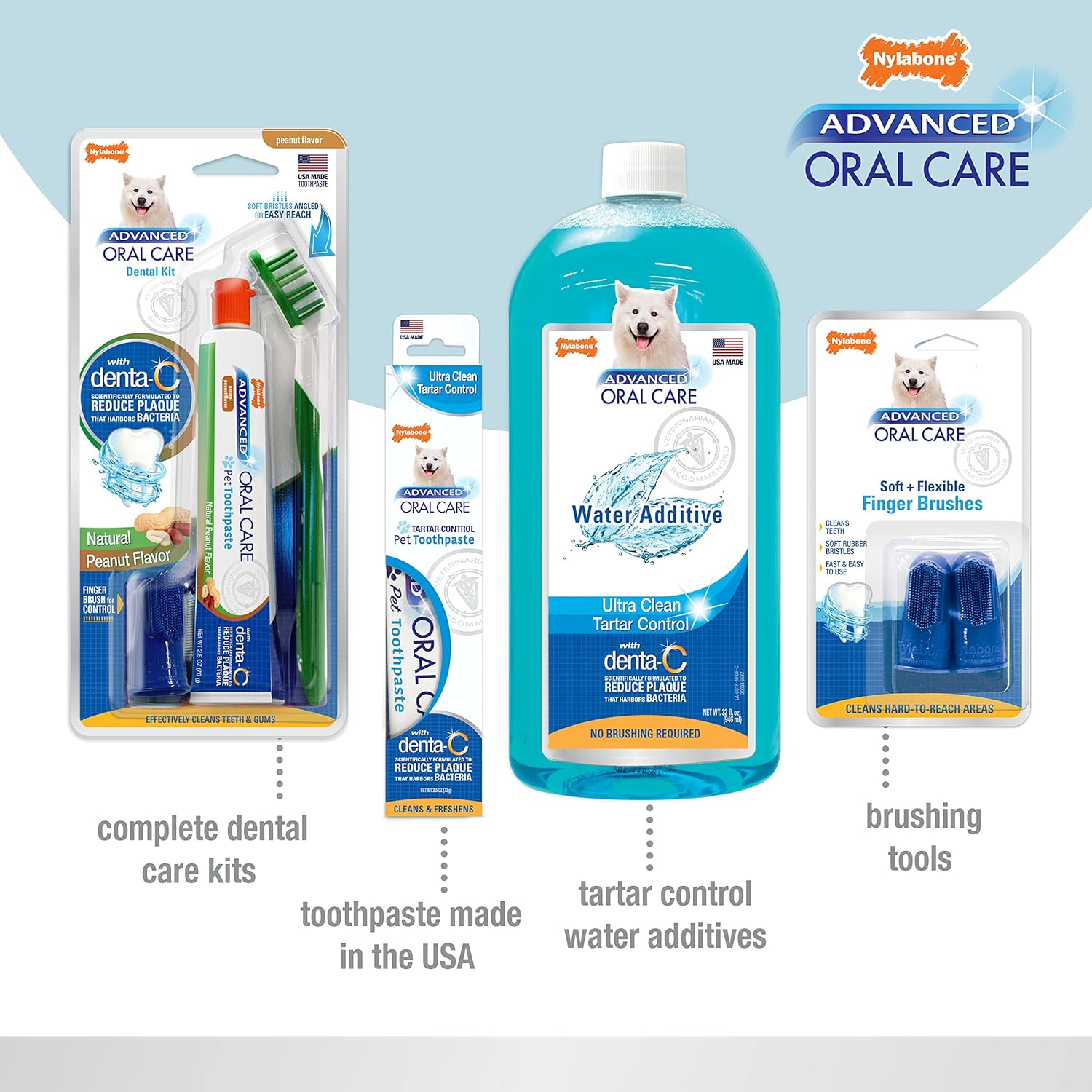 Nylabone Advanced Oral Care – Removedor de sarro para perros en espuma, ambientador de aliento y espuma de limpieza de dientes (4 onzas)