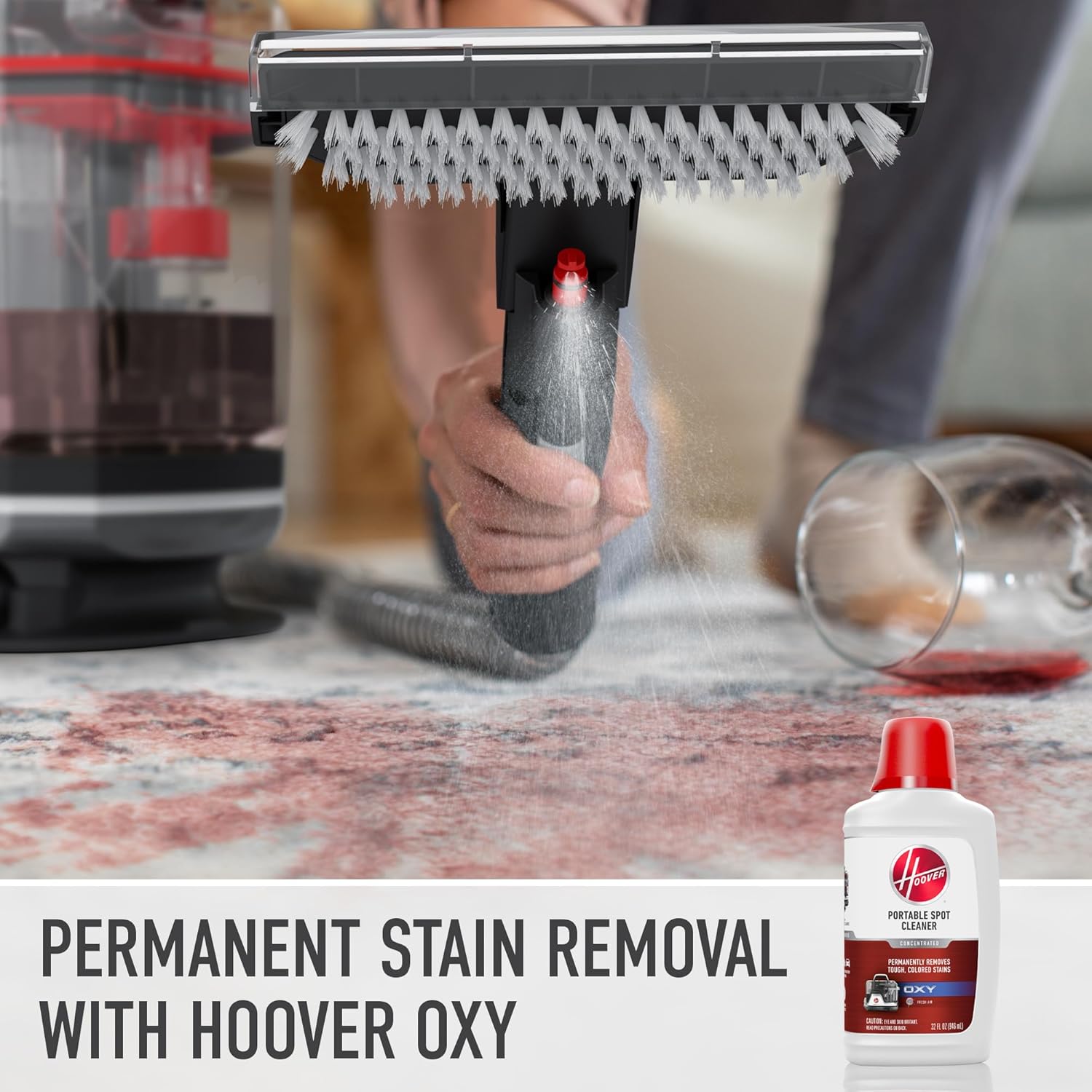 Hoover CleanSlate XL FH15000V, máquina limpiadora de alfombras y tapicería, con herramientas especializadas, removedor permanente de manchas, coche