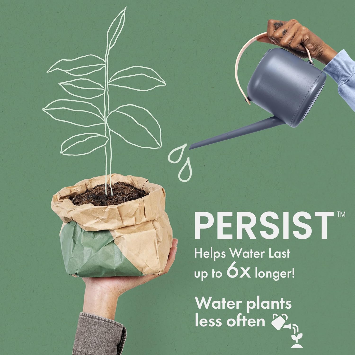 Persist Enmienda micronizada del suelo de biochar para plantas, para uso con pulverizadores y sistemas de línea de goteo, mejora el suelo de las