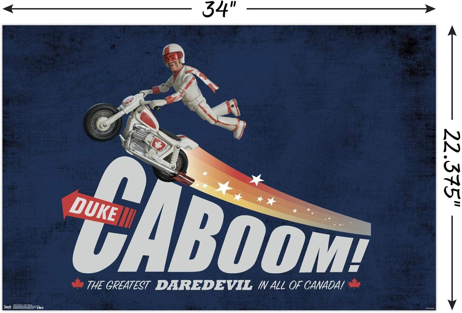 Trends International Disney Pixar Toy Story 4-Duke Caboom – Póster de pared, 22.375 x 34 pulgadas, versión sin marco