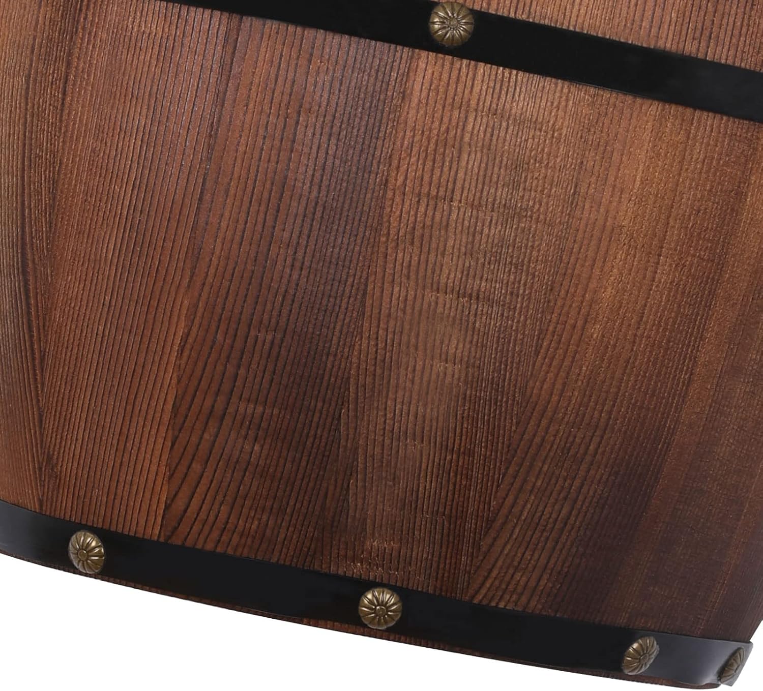 Aplique de pared de barril de vino de madera antigua, accesorio de iluminación de pared rústica para dormitorio, baño, sala de estar
