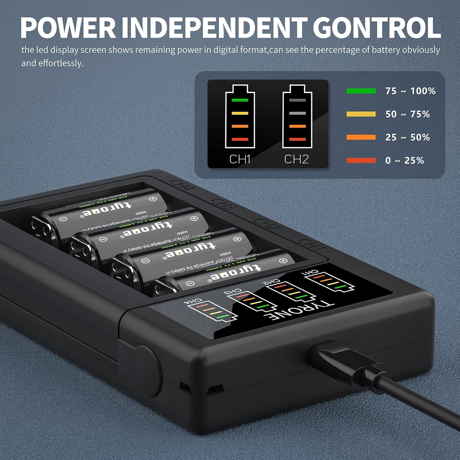 tyrone Baterías CR123A 3.7V 850mAh CR123A Batería de litio para cámara Arlo VMC3030 VMS3330 3530 Sistema de alarma, linternas se puede recargar
