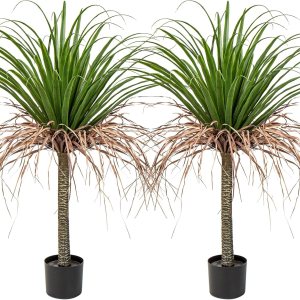 Paquete de 2 árboles artificiales de agave de 3.6 pies, árbol de yuca en maceta para decoración del hogar, oficina, interior y exterior, árbol de Paquete de 2 árboles artificiales de agave de 3.6 pies, árbol de yuca en maceta para decoración del hogar, oficina, interior y exterior, árbol de
