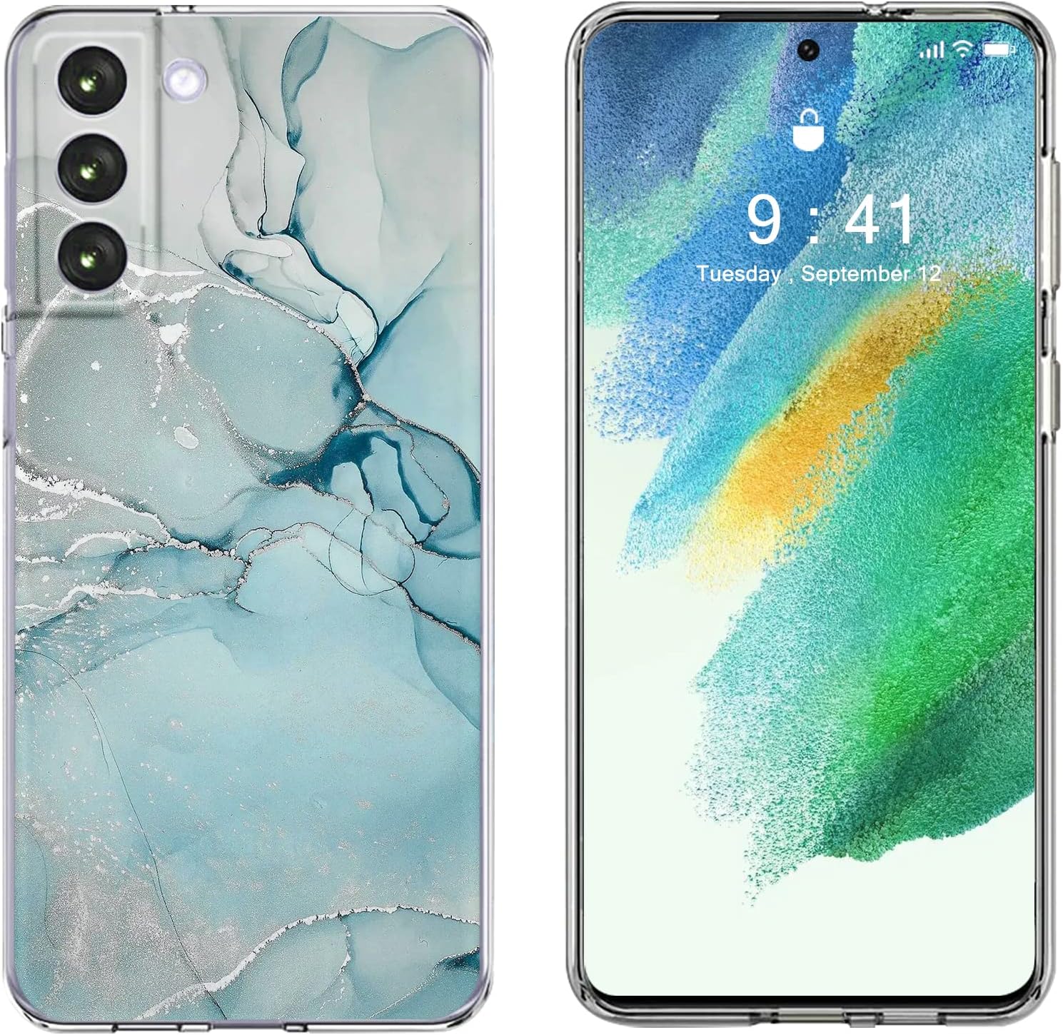 Funda protectora de silicona TPU suave flexible para Samsung Galaxy S21 FE 5G de 6.4 pulgadas, diseño de mármol, para hombres, niñas, mujeres, funda