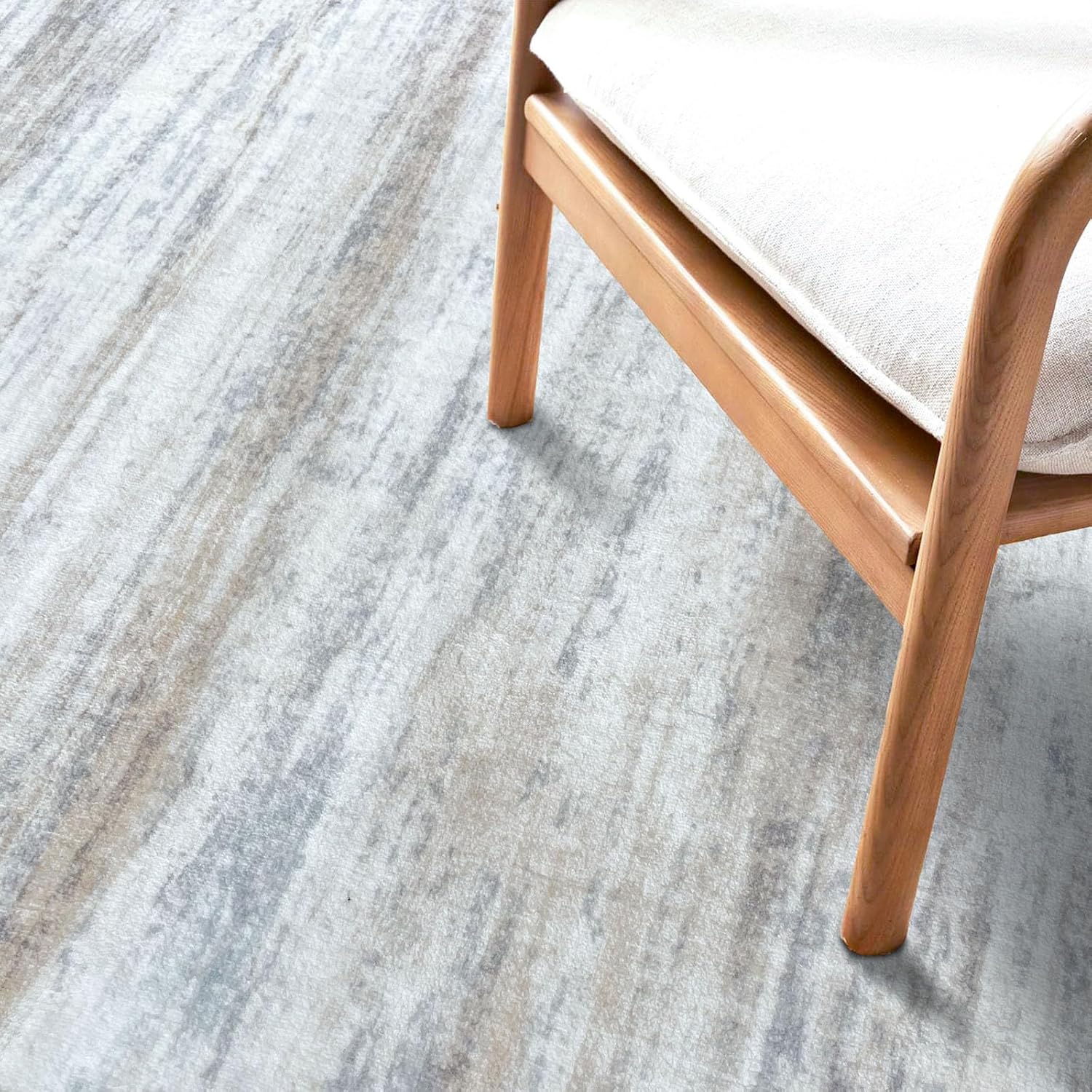 KOZYFLY Alfombra de área moderna de 3 x 5 pies, color degradado, alfombra lavable para dormitorio, antideslizante, suave, resistente a las manchas,