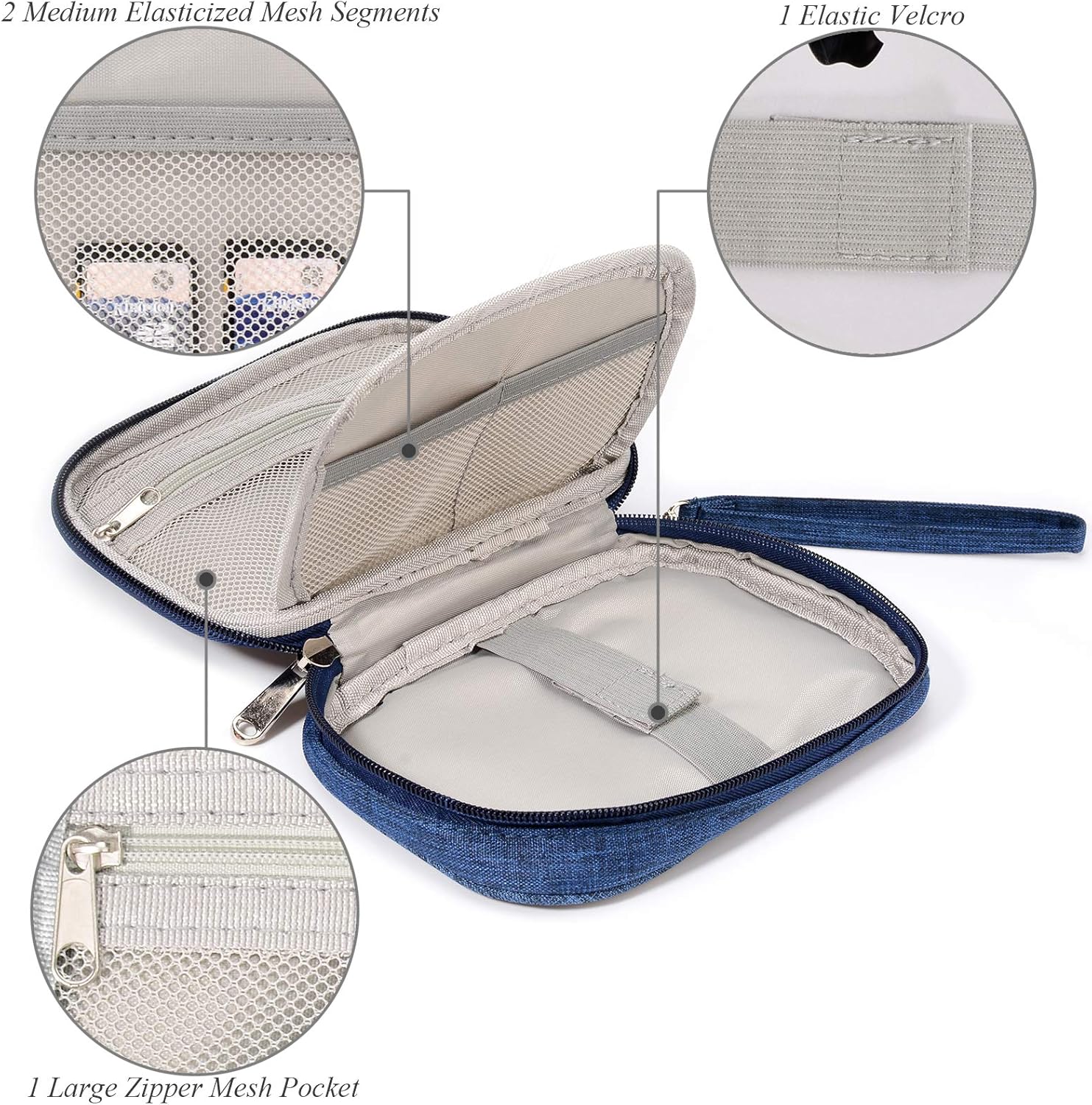 Organizador de cables universal de viaje portátil, bolsa de accesorios electrónicos, organizador electrónico, pequeños dispositivos digitales, bolsa