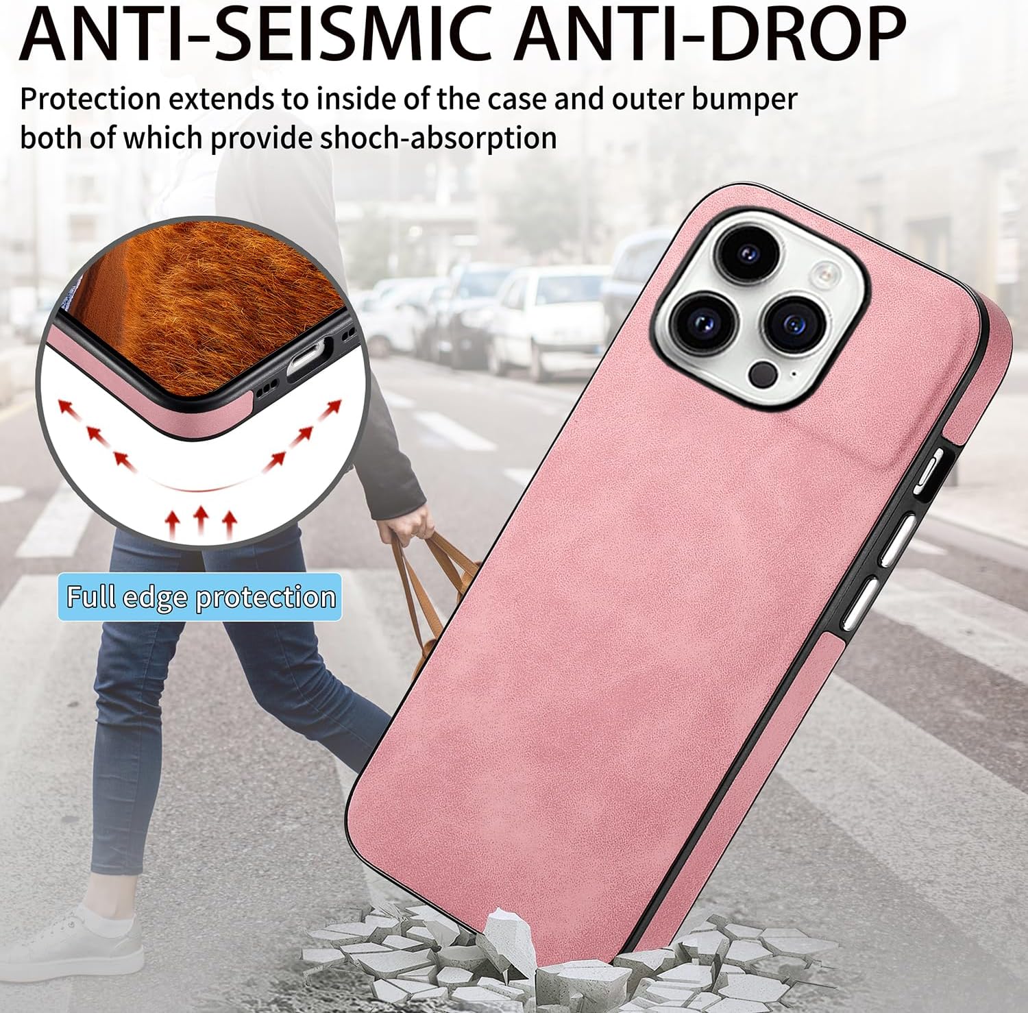 Asuwish Funda de teléfono para iPhone 14 Pro de 6.1 pulgadas con protector de pantalla de vidrio templado y funda de cuero delgada y suave,