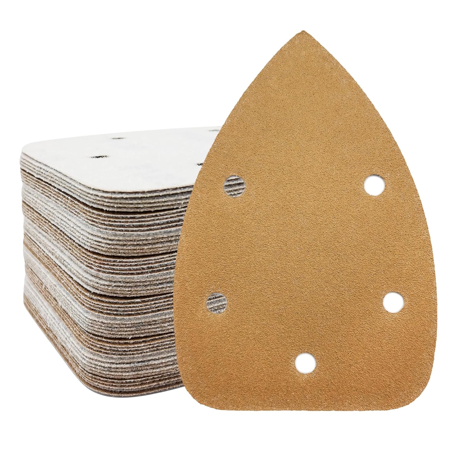 Lijadora de ratón de grano 120, 50 almohadillas de lija para lijadoras de detalles de 5.5 pulgadas, discos de mouse de papel de lija de gancho y