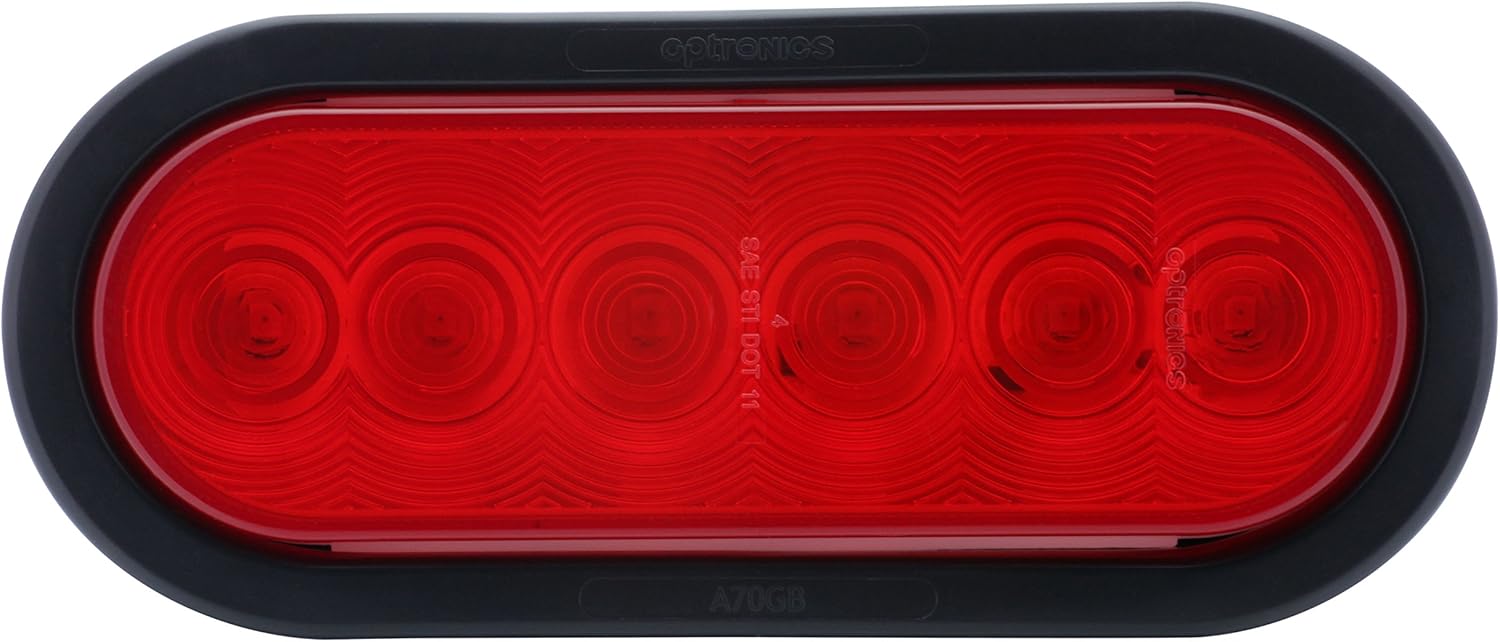 Optronics TLL12RK – Kit de luces traseras LED selladas ovaladas de 6 pulgadas, color rojo