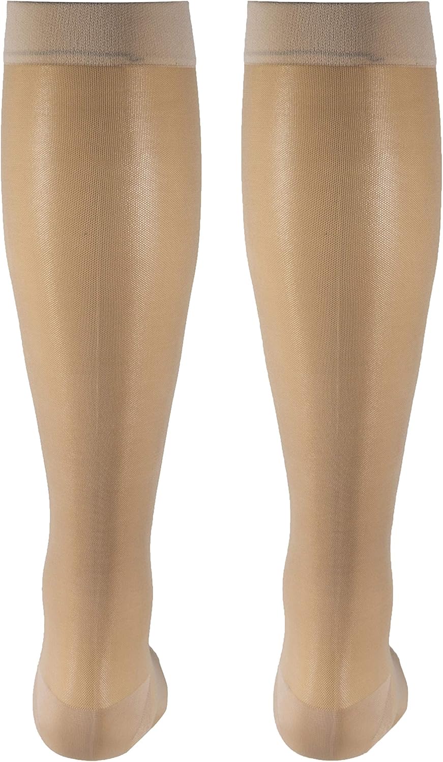 Truform – Medias de compresión traslúcidas para mujer, hasta la rodillas, 15-20 mmHg, 20 denier, color piel, talla S