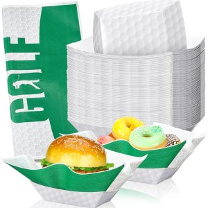 100 piezas de suministros de fiesta de golf sirven 50, bandejas de comida de papel de golf, botes de comida con hojas de papel encerado para niños, 100 piezas de suministros de fiesta de golf sirven 50, bandejas de comida de papel de golf, botes de comida con hojas de papel encerado para niños,