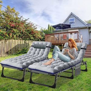 ABORON Paquete de 2 sillas plegables 3 en 1, silla tumbona de carga resistente de 500 libras, silla portátil ajustable para el hogar, jardín, playa, ABORON Paquete de 2 sillas plegables 3 en 1, silla tumbona de carga resistente de 500 libras, silla portátil ajustable para el hogar, jardín, playa,