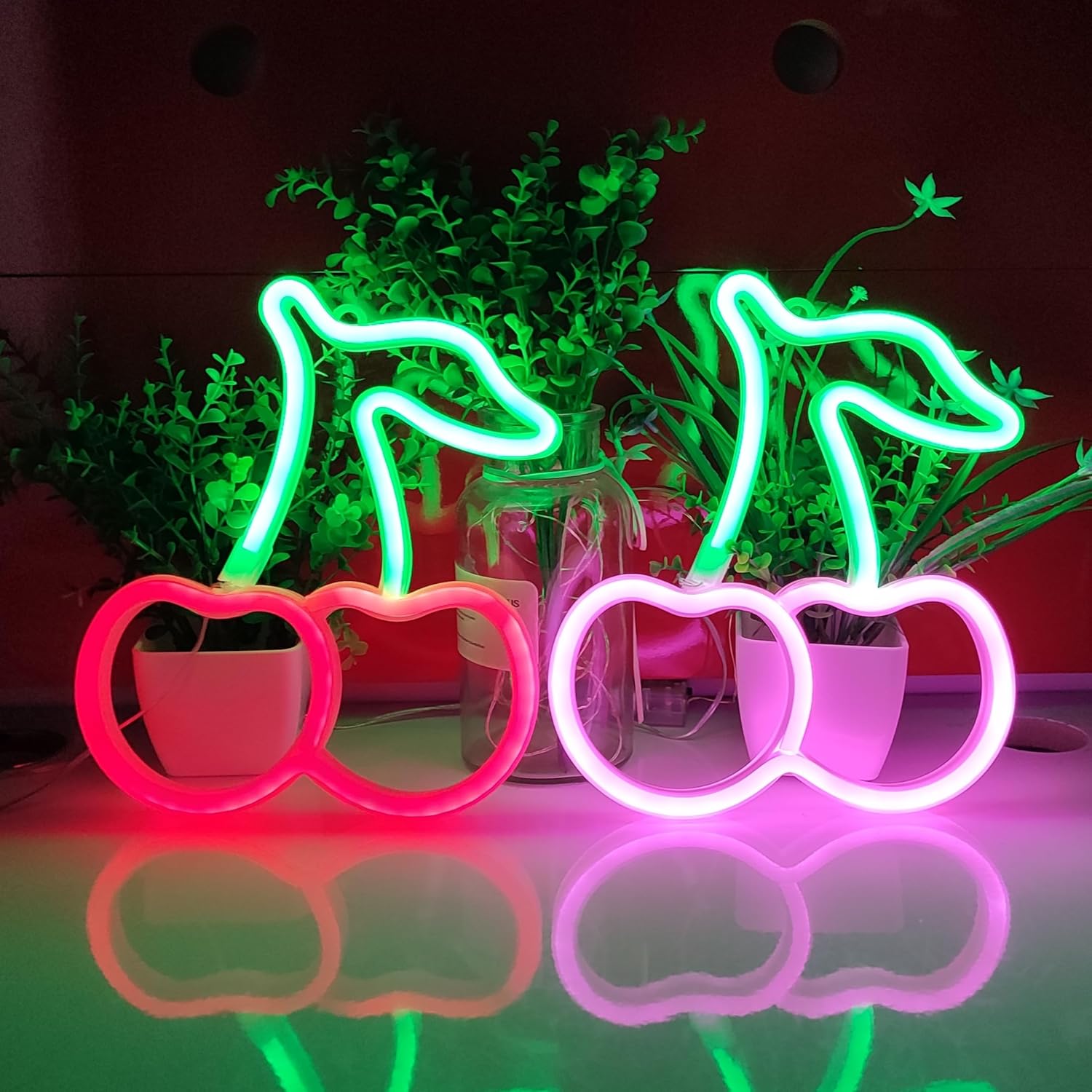 JYWJ Letreros de neón, luz de neón alimentada por USB o 3 AA, decoración de mesa LED, decoración de pared de dormitorio, regalo de cumpleaños,