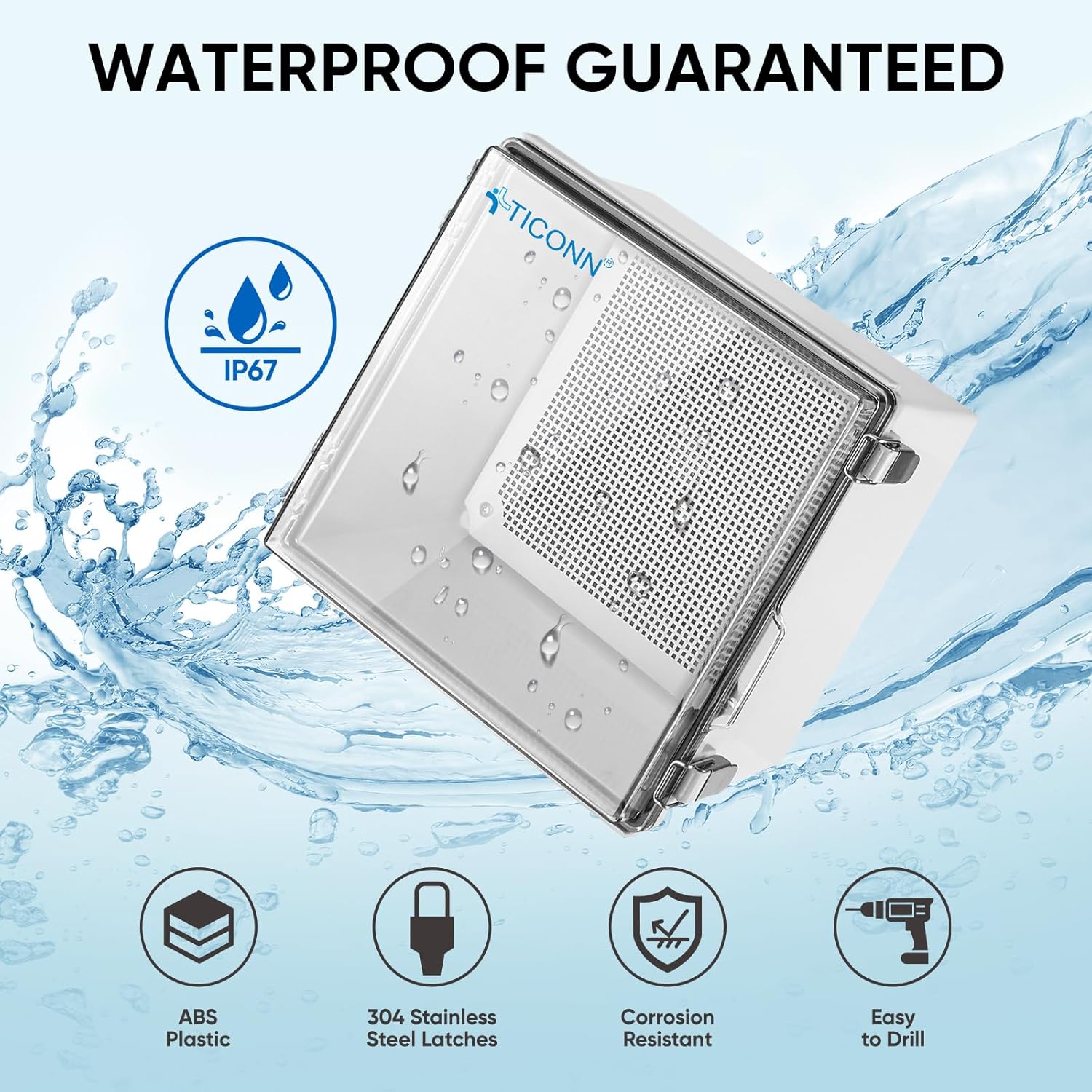 Caja de conexiones eléctrica impermeable IP67+20 PC IP68 Kit de glándula de cable impermeable