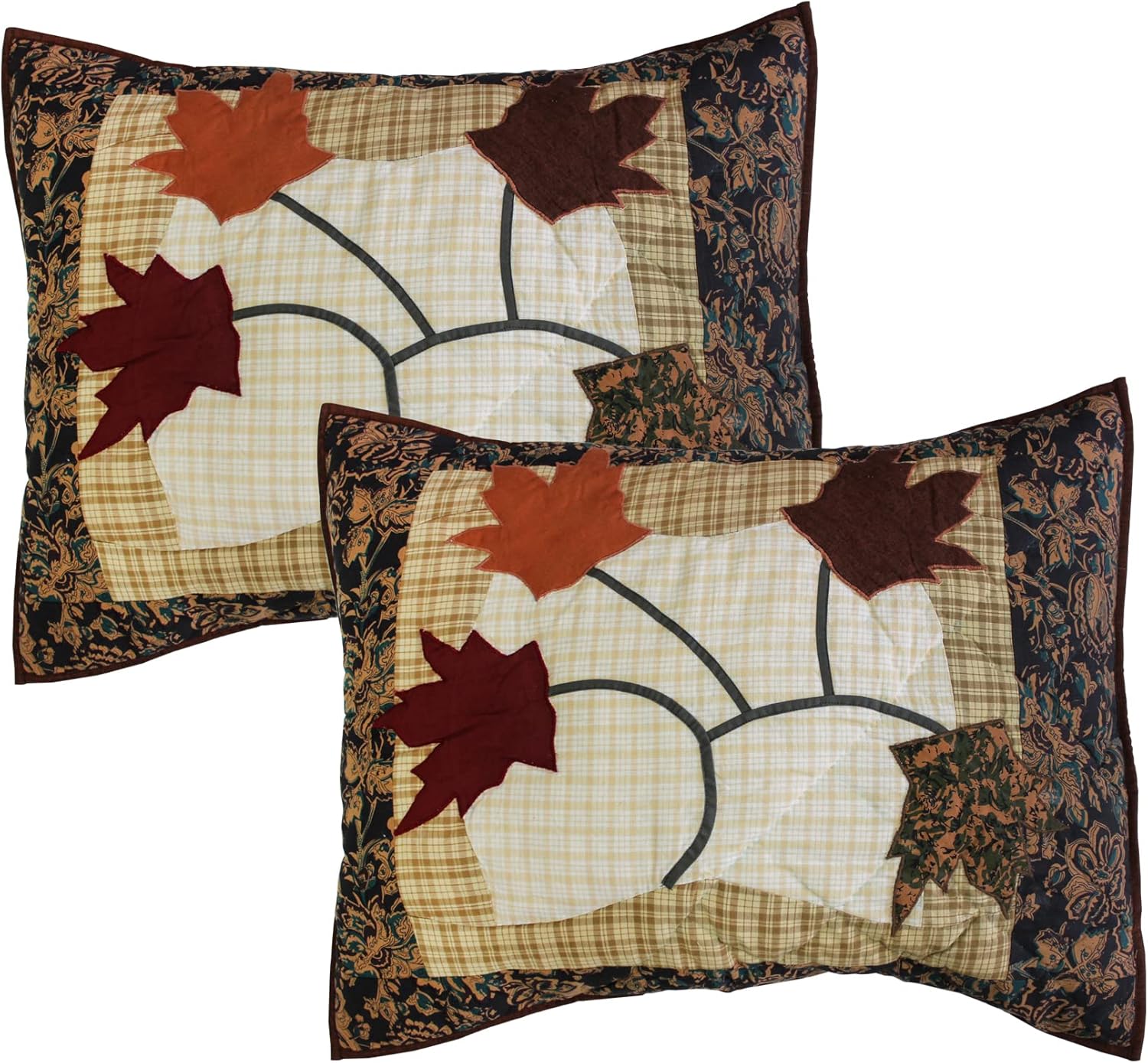 Autumn Bliss Luxury King – Juego de 4 piezas (contiene colcha de 120 pulgadas de ancho x 106 pulgadas de largo, fundas de almohada de 21 x 27